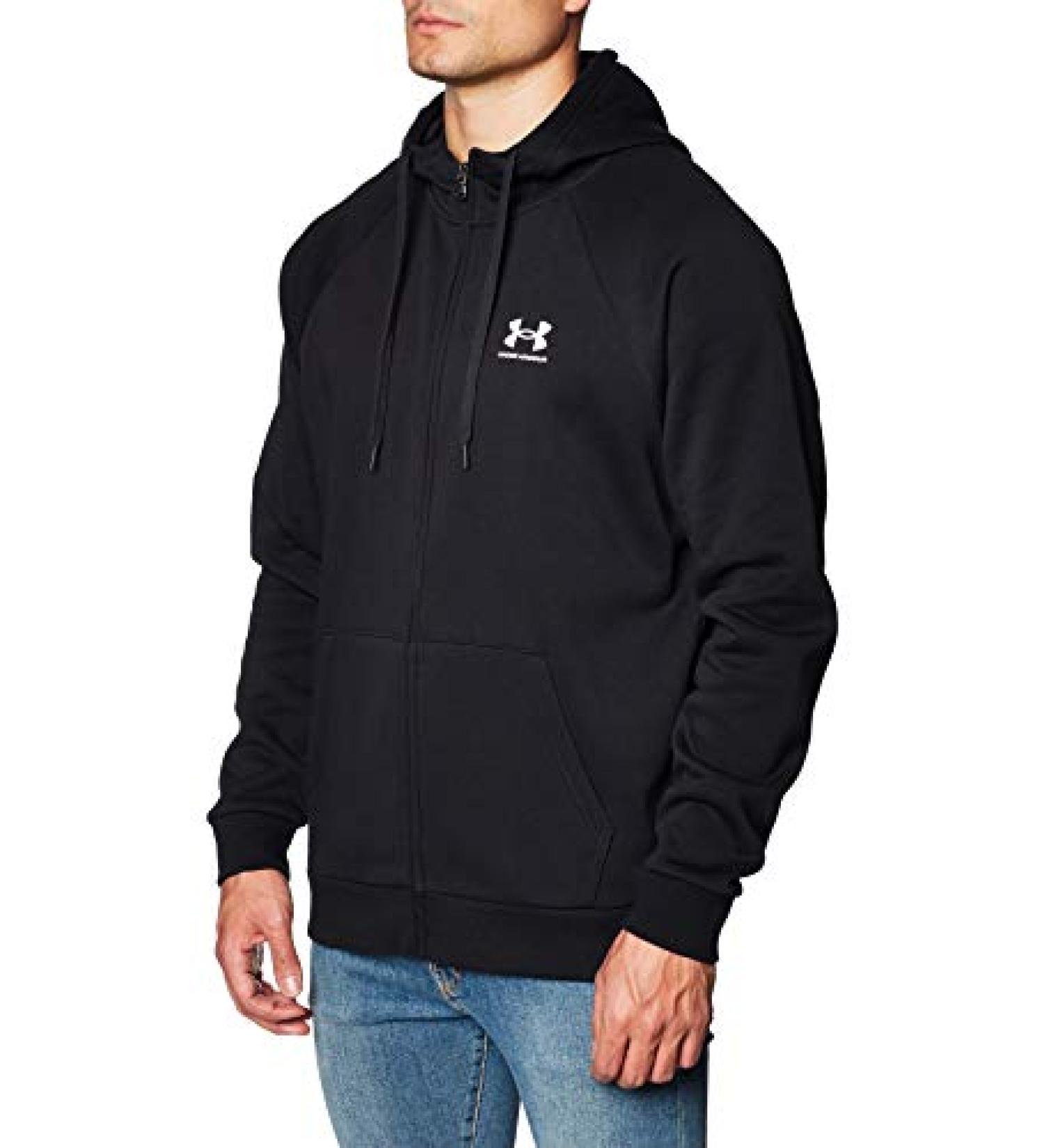 Under Armour Men's UA Rival Fleece Full-Zip Hoodie - Medium, Black - Buy Online on GoSupps.com