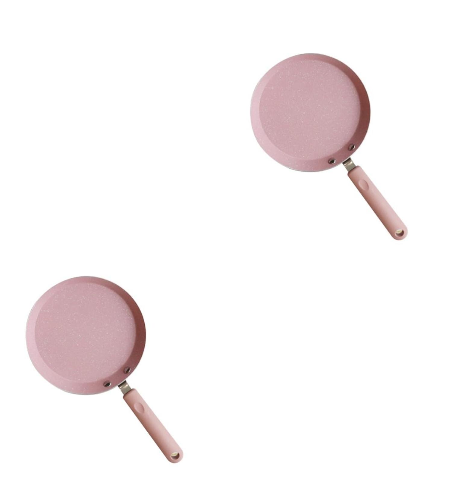 OUNONA 2pcs Tortillas Pan Plates with Handles Non Stick Pots and Pans Mini Tortillas Frying Pan Utensil Non Stick Cooker Japanese Omelette Pan Metal Cooking Mini Pan Pancake Pan Egg 22X34X5x2pcs Pinkx2pcs - Buy Online on GoSupps.com