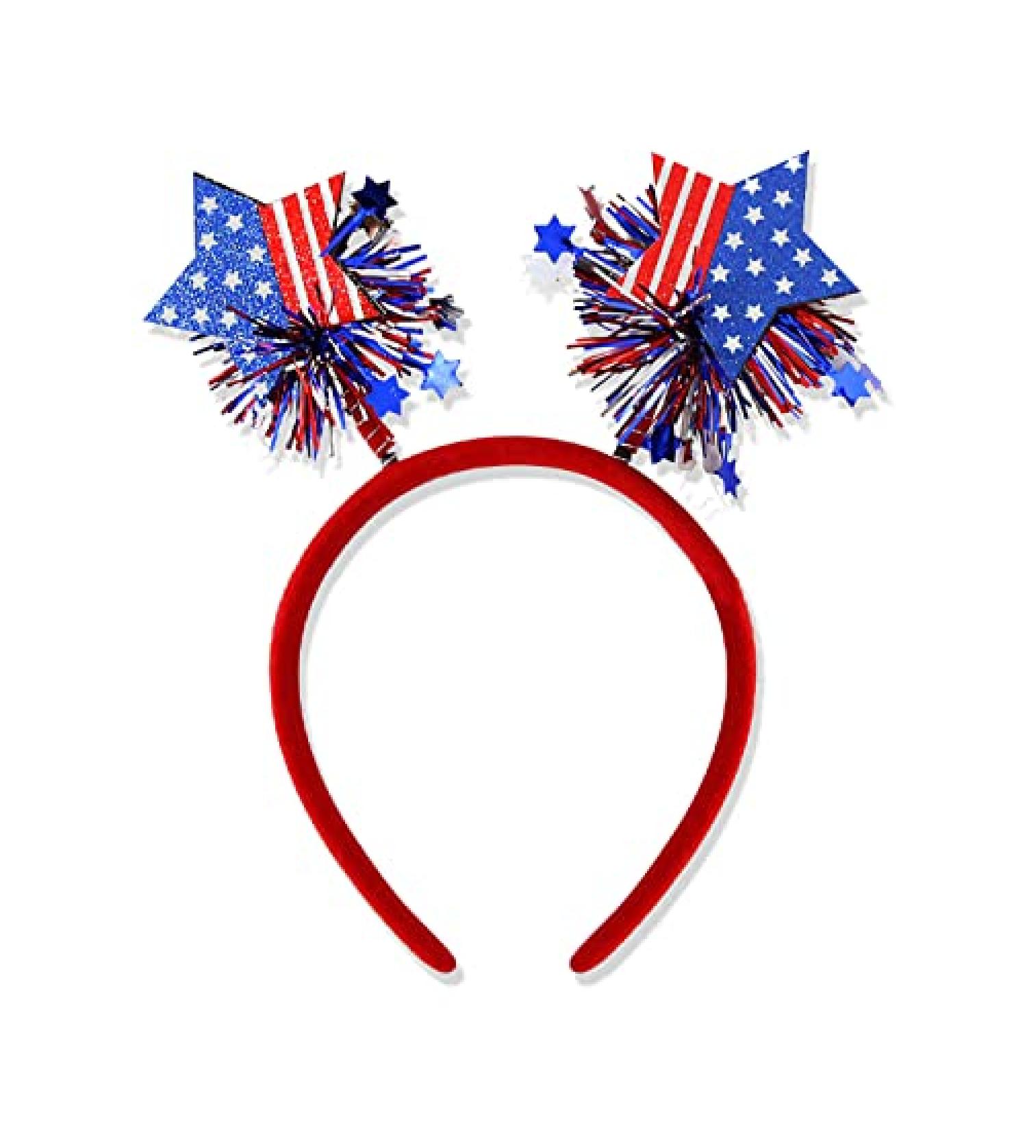 BELSITA 4th of July USA Flag Star Head Bopper Hair Band - Patriotic Theme Party Supplies for Adults & Kids - Buy Online on GoSupps.com