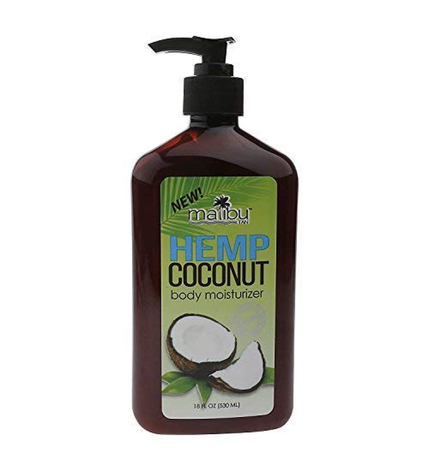 Malibu Tan Hemp & Coconut Body Moisturizer 18 fl oz - Hydrating and Nourishing Formula - Buy Online on GoSupps.com
