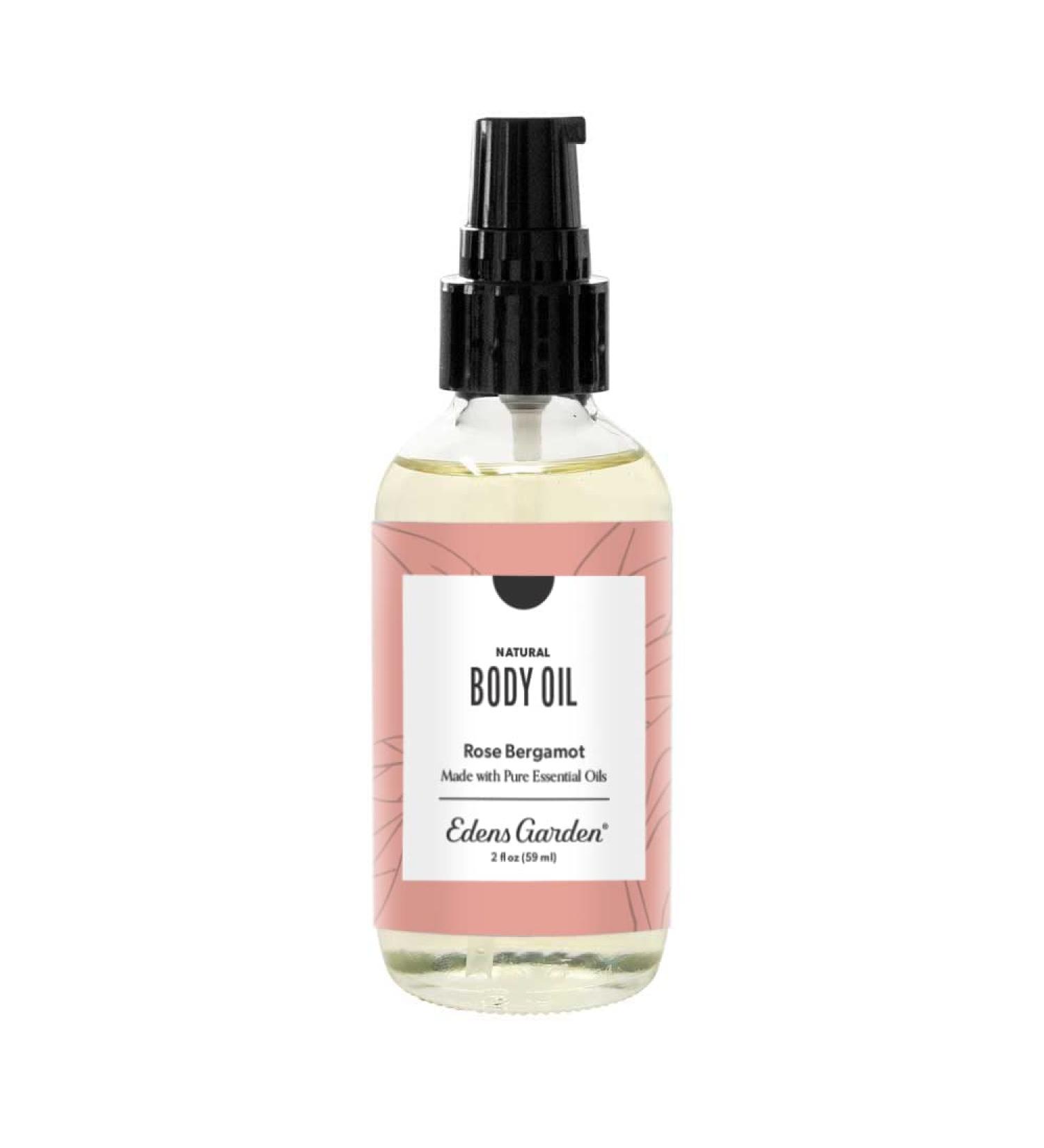 Edens Garden Rose Bergamot Aromatherapy Body Oil | Pure Essential Oils & Vitamin E for Massage & Skin Care | 2 oz - Buy Online on GoSupps.com