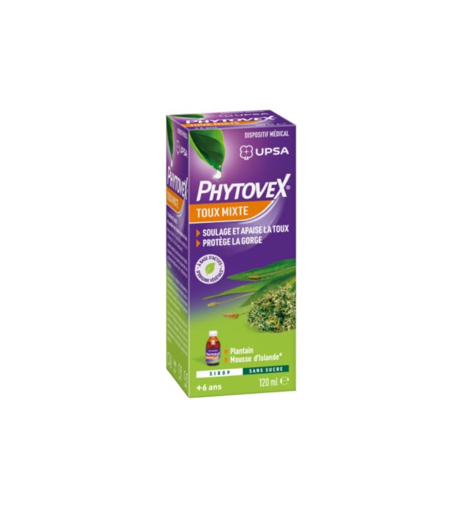 PHYTOVEX sirop toux mixte sans sucre 120ml
