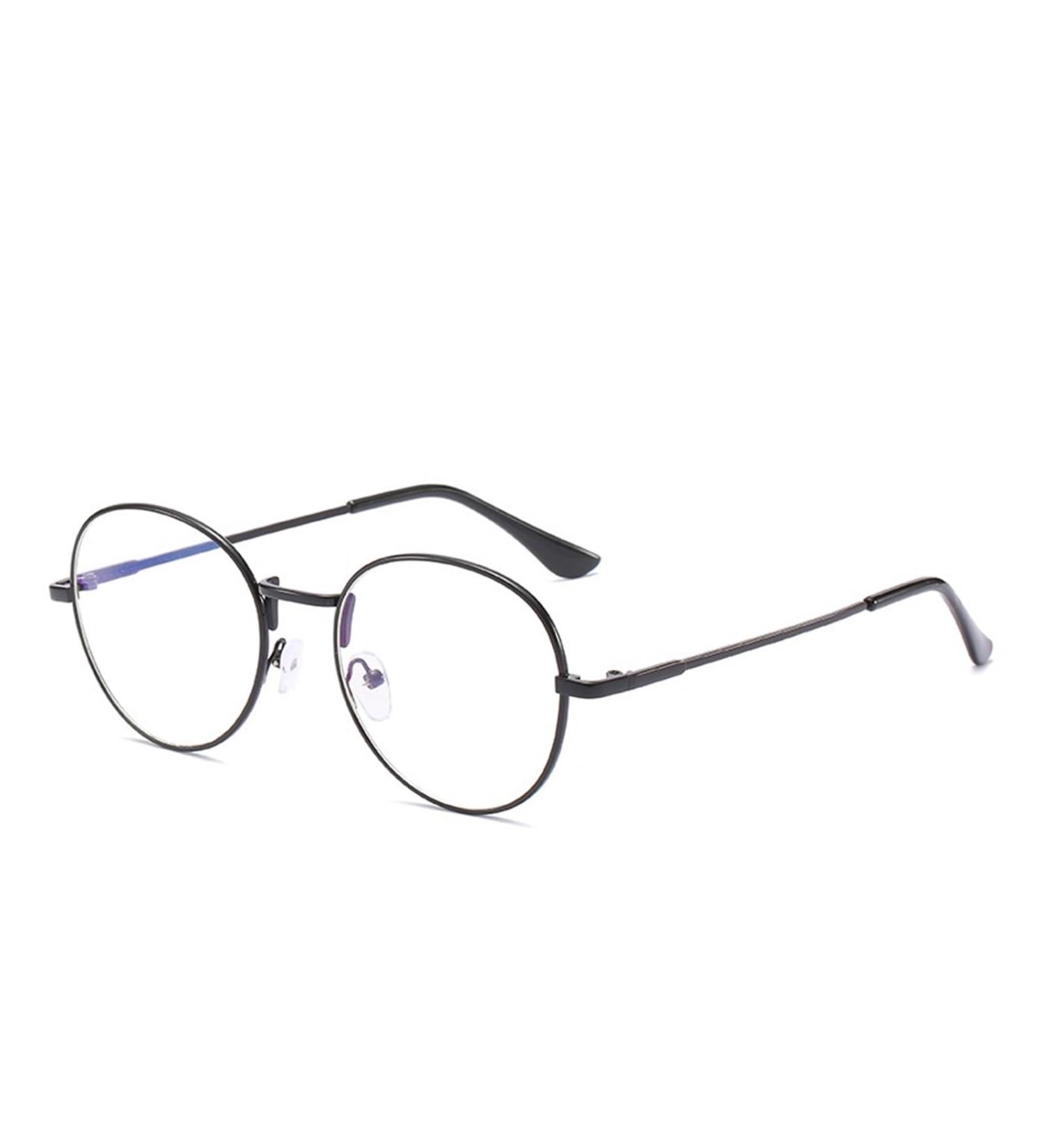 NWB JTS Anti Blue Light Glasses for Men & Women - Round Frame Myopia Glasses (Model 8627) - Stylish & Effective Bright Black Design - Buy Online on GoSupps.com