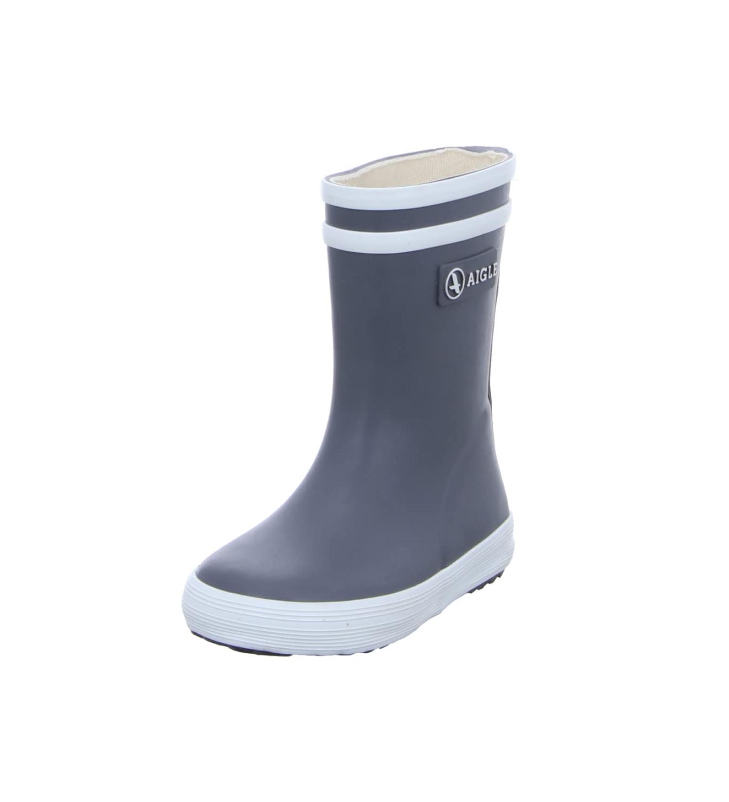 Aigle Unisex Kid's Baby Flac Wellington Boots - 3.5 UK Child - Grey Charcoal - Buy Online on GoSupps.com