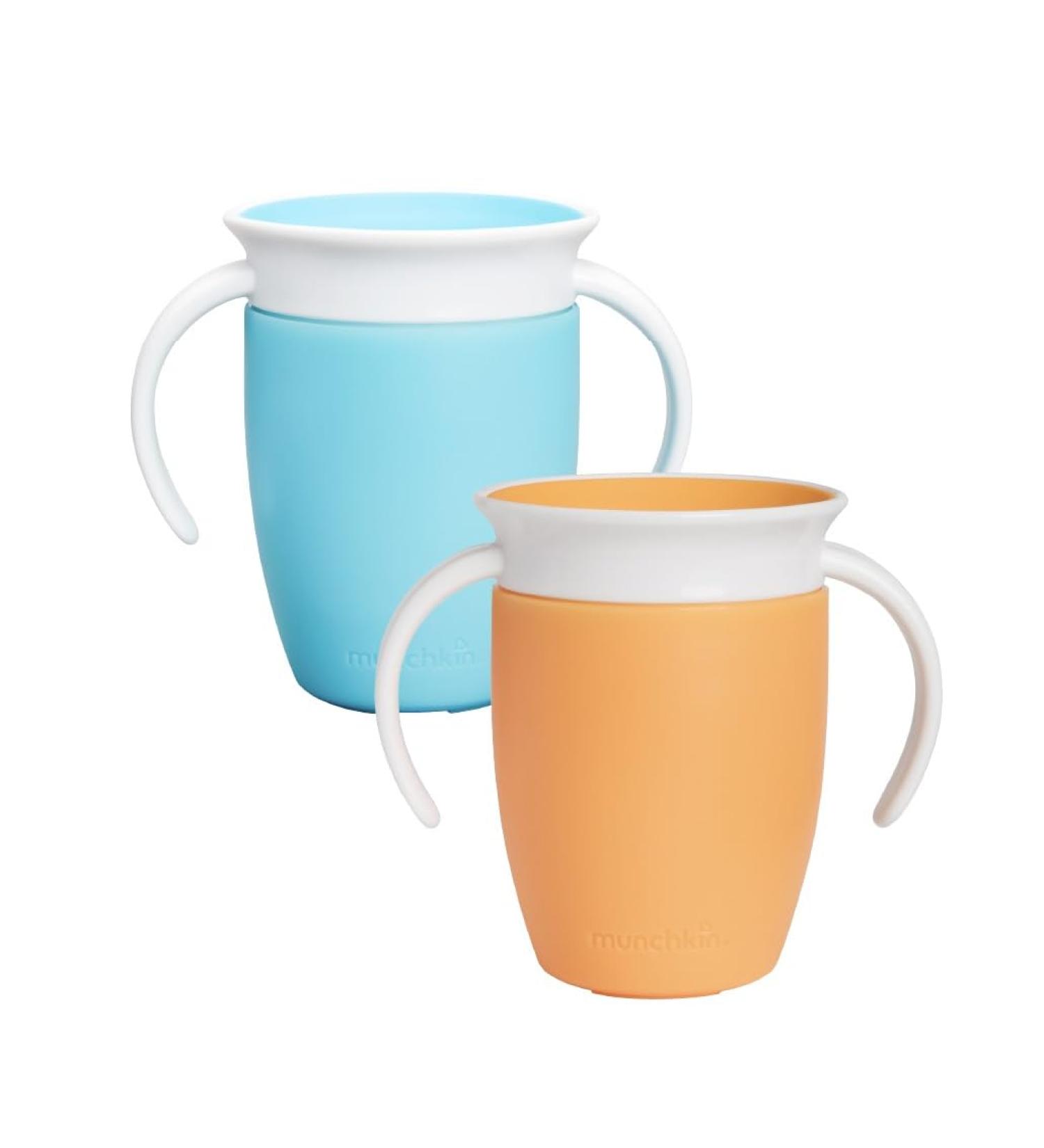 Munchkin Miracle 360 6+ Month 7oz Baby Sippy Cups (2-Pack) Free Flow Beaker for Toddlers Trainer Cup BPA-Free Spill-Free  - Buy Online on GoSupps.com