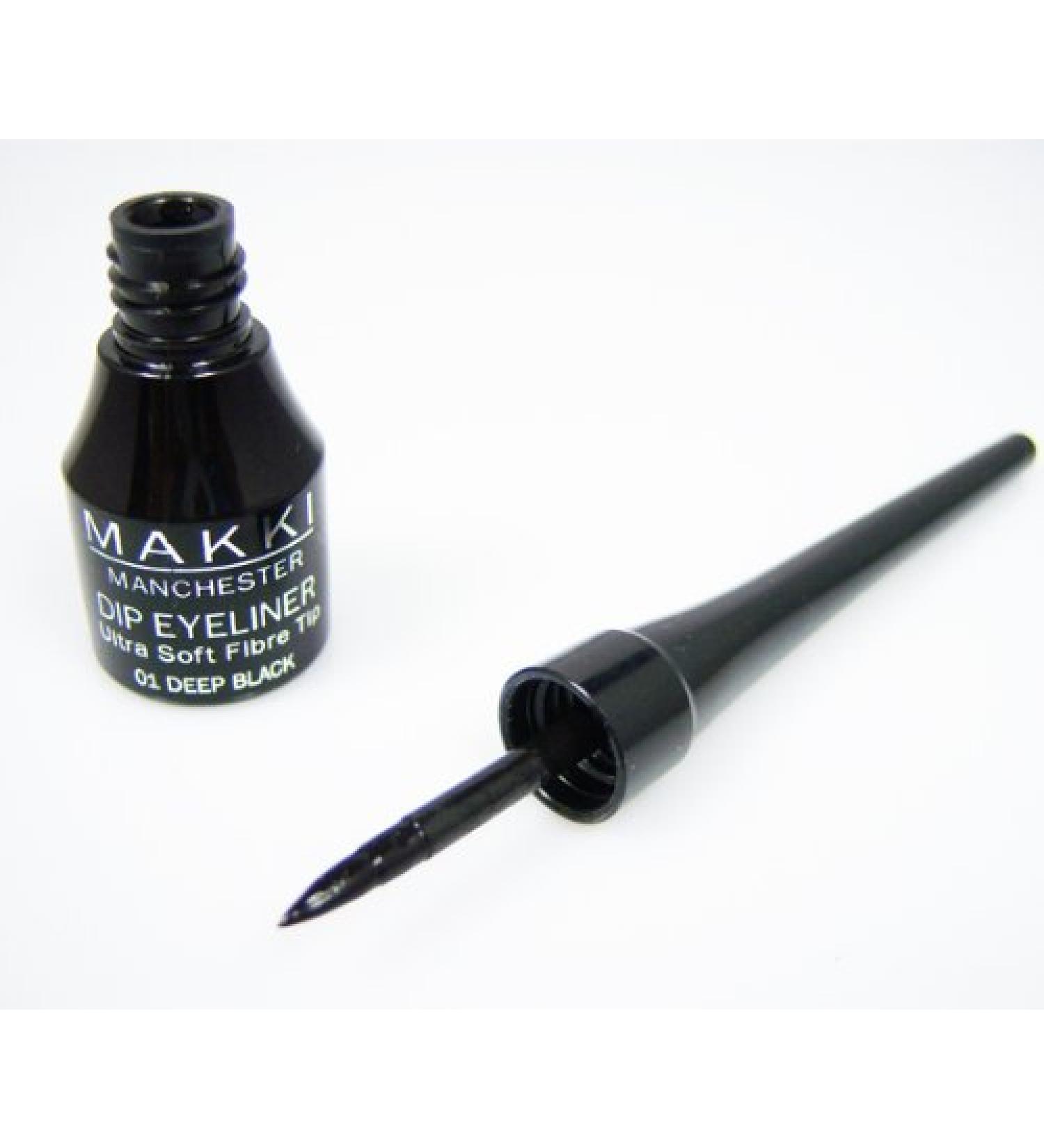 Makki Deep Black Matte Finish Ultra Thin & Soft Liquid Eyeliner 01 Super Long Wearing High Coverage Eyeliner