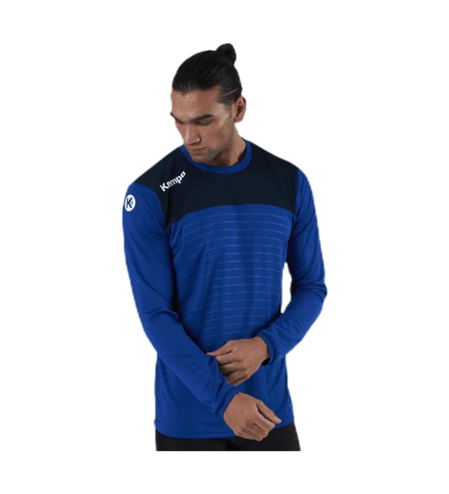 Kempa Men's Emotion 2.0 Long Sleeve Shirt - Royal/Marine | Shop Internationally for Premium Sportswear - Buy Online on GoSupps.com