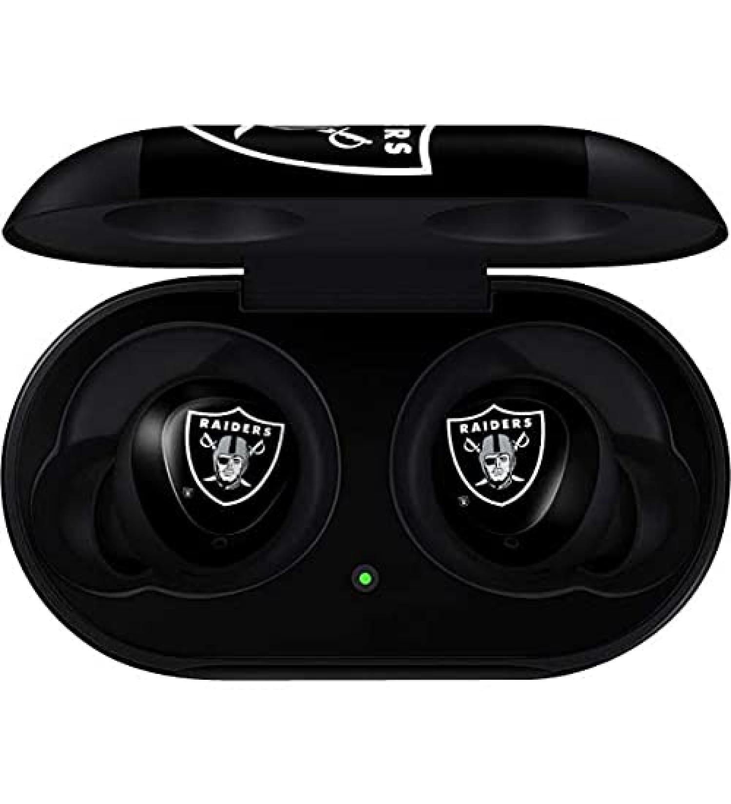 Skinit Decal Audio Skin Compatible with Samsung Galaxy Buds - Officially Licensed NFL Las Vegas Raiders Large Logo Design