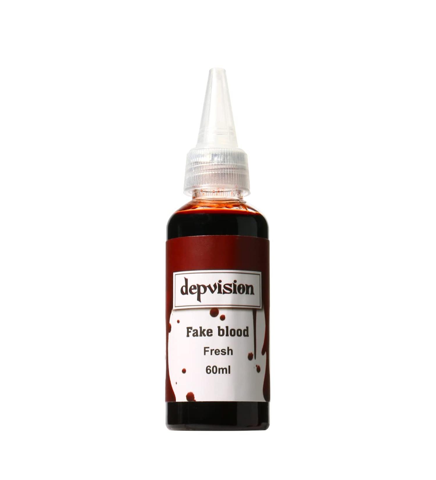 Buy Depvision 60ml Alcohol Based Fake Blood for Special Effects Makeup | Professional Waterproof Dark Wound Color - Buy Online on GoSupps.com