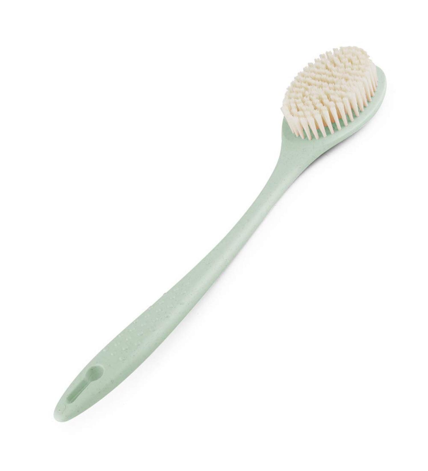 USmascot Long Handle Bath Brush - Soft Spa Shower Body Scrubber with Natural Wheat Straw Handle (Green) - Buy Online on GoSupps.com