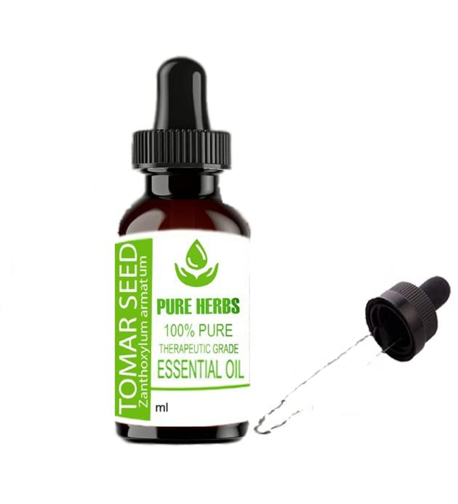 Pure Herbs Tomar Seed Essential Oil (Zanthoxylum Armatum) - 30ml - Natural Aromatherapy Oil for Wellness & Healing - Buy Online on GoSupps.com