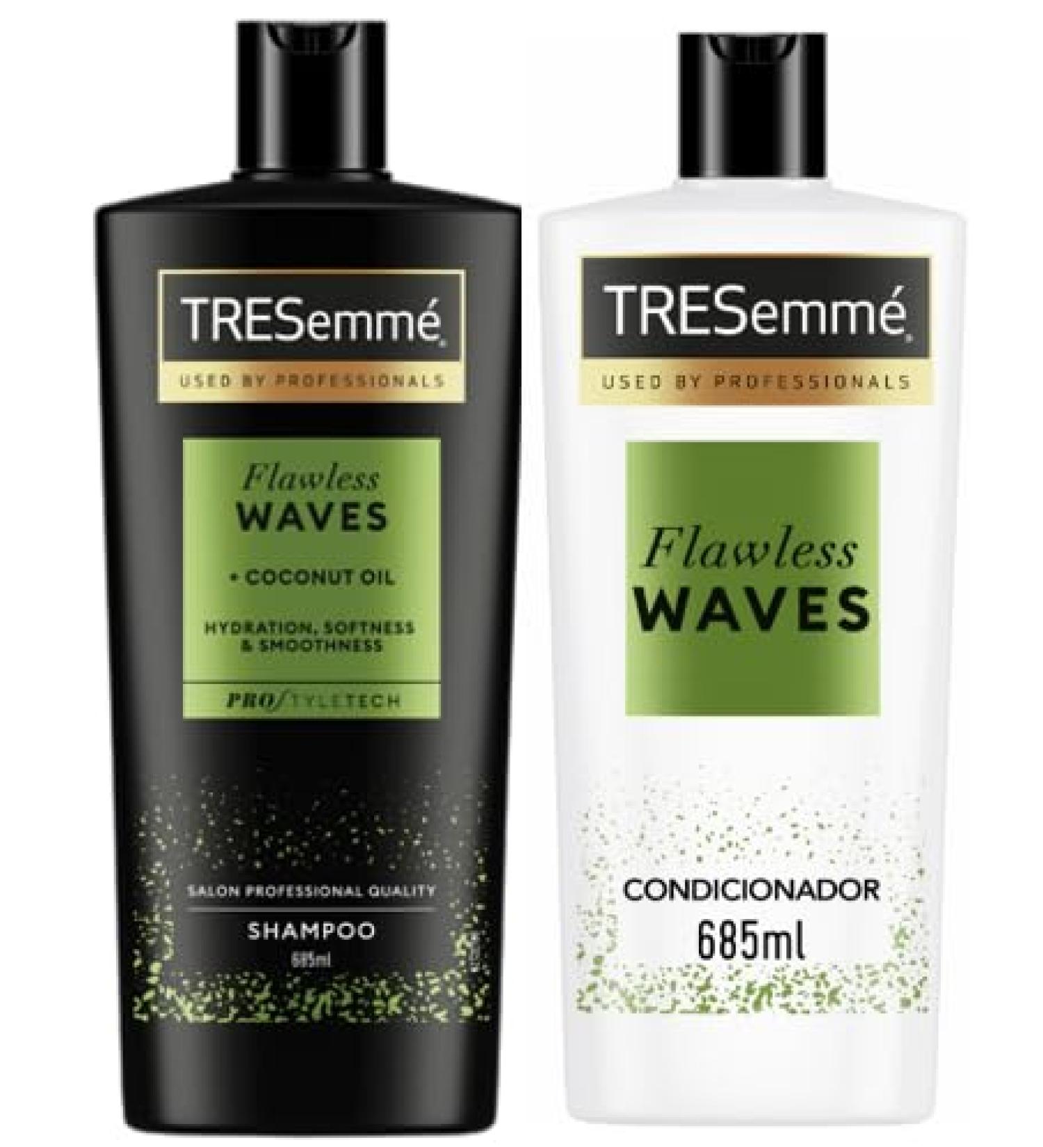  TRESemm Tresemme Flawless Waves Pro Collection Shampoo & Conditioner 2 x 690ml - Buy Online on GoSupps.com