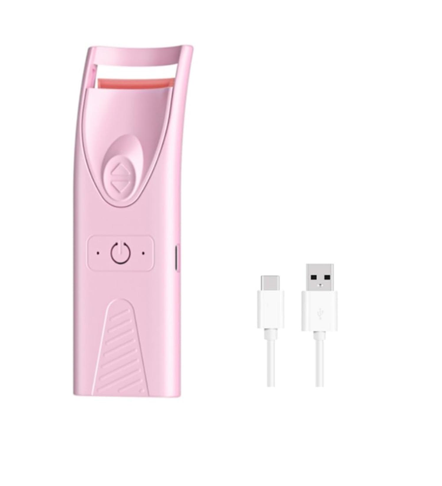 Torribala Pink YJ02 Eyelashes Curls Portable Small Electric Heated Eyelash Curler Long Lasting Electric Heated Comb Makeup Tool - Buy Online on GoSupps.com