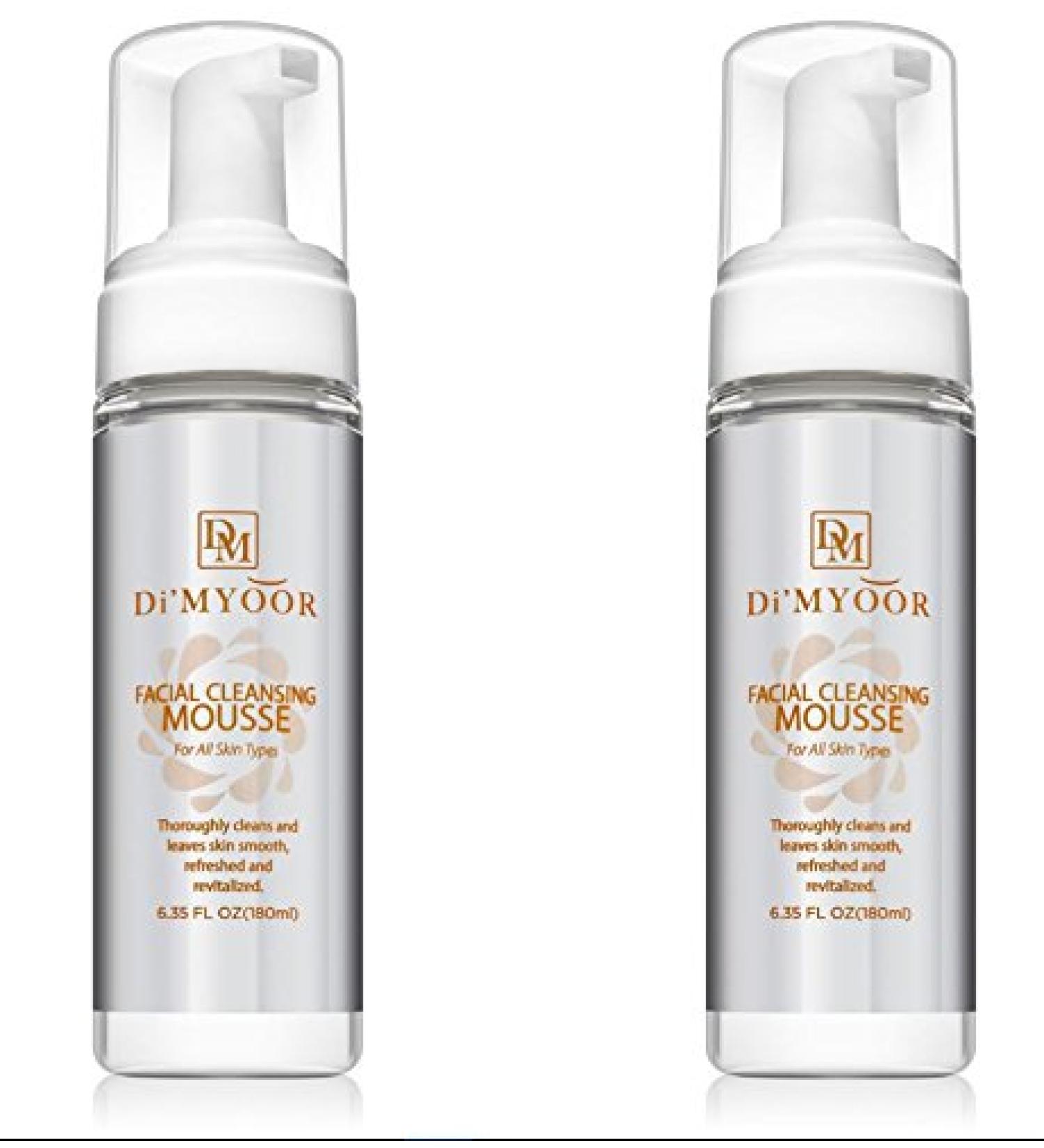 Facial Cleansing Mousse with Non-Drying Formula - Purifying Deep Foaming Cleanser - Foam Face Wash for Women and Men - Balances Regenerates & Smoothens All Skin Types - 6.35 fl oz/ 180ml 2 Pack 3.18 Fl Oz (Pack of 2)