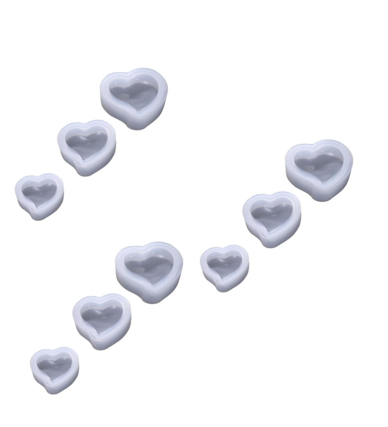 PRETYZOOM Resin Molds 9 pcs Use Drop Crystal White Silicone Heart Accessories Molds Home for DIY Store Cake Mold Shaped Mx3pcs Whitex3pcs - Buy Online on GoSupps.com