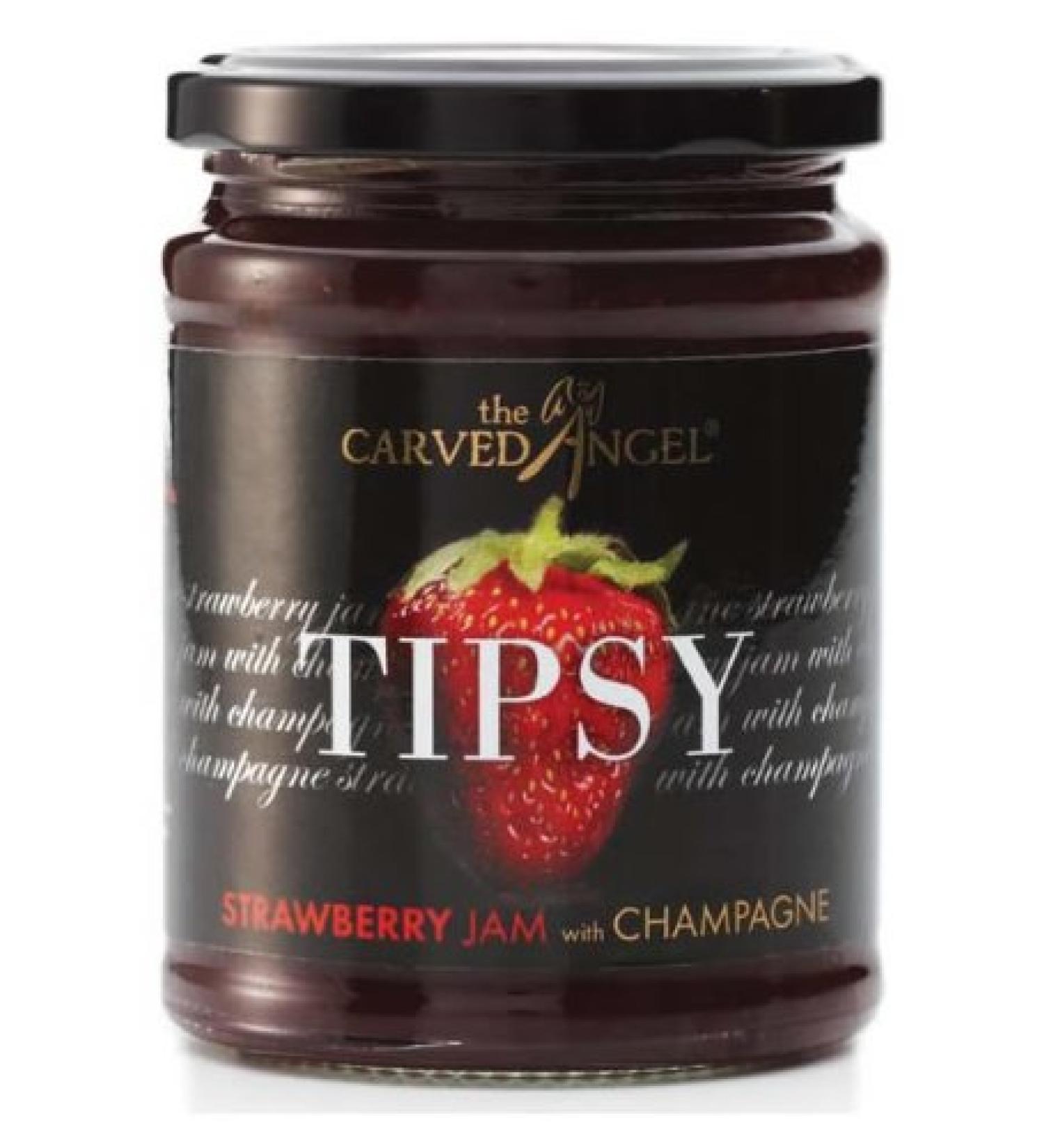 Carved Angel Strawberry Jam with Marc de Champagne TIPSY