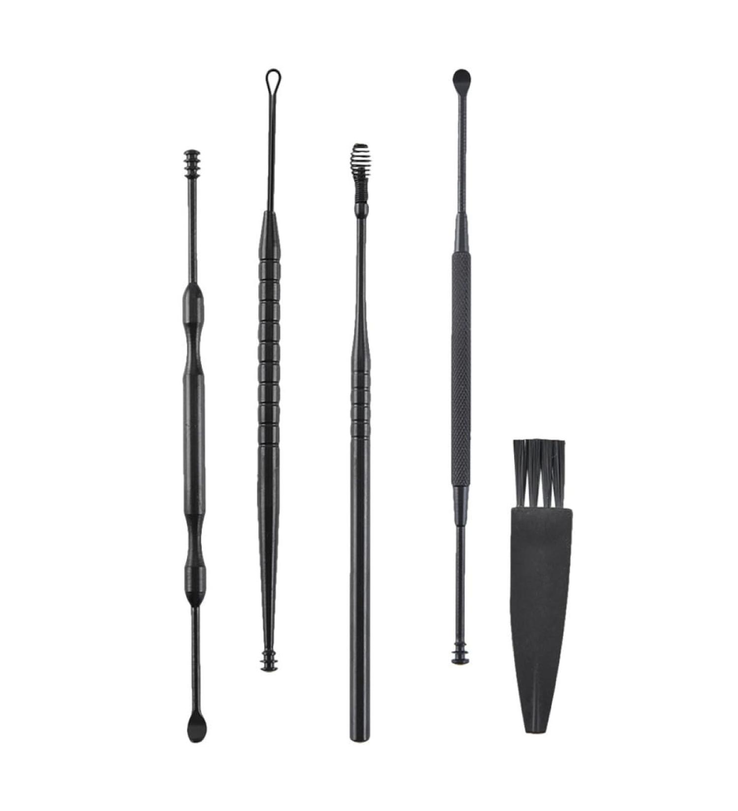 COLLBATH Ear Wax Remover Set Spiral Ear Cleaning Tool 5pcs Portable Double-Headed Earwax Scoop Kit for Safe and Practical - Buy Online on GoSupps.com