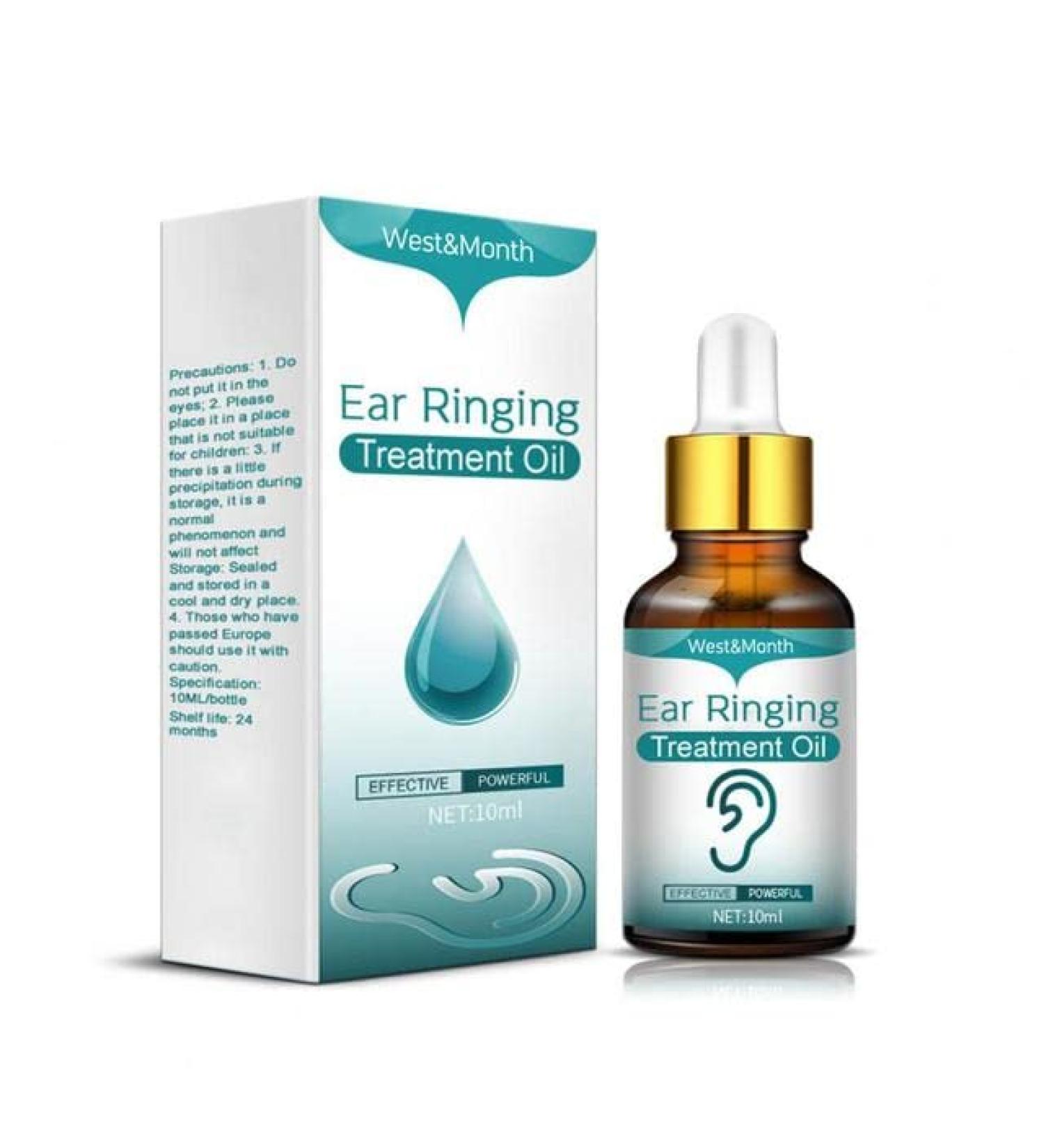 10ml Tinnitus Relief Oil - Herbal Ear Drops for Anti-Allergy Treatment, Hiss & Ringing Relief - 10ML - Buy Online on GoSupps.com
