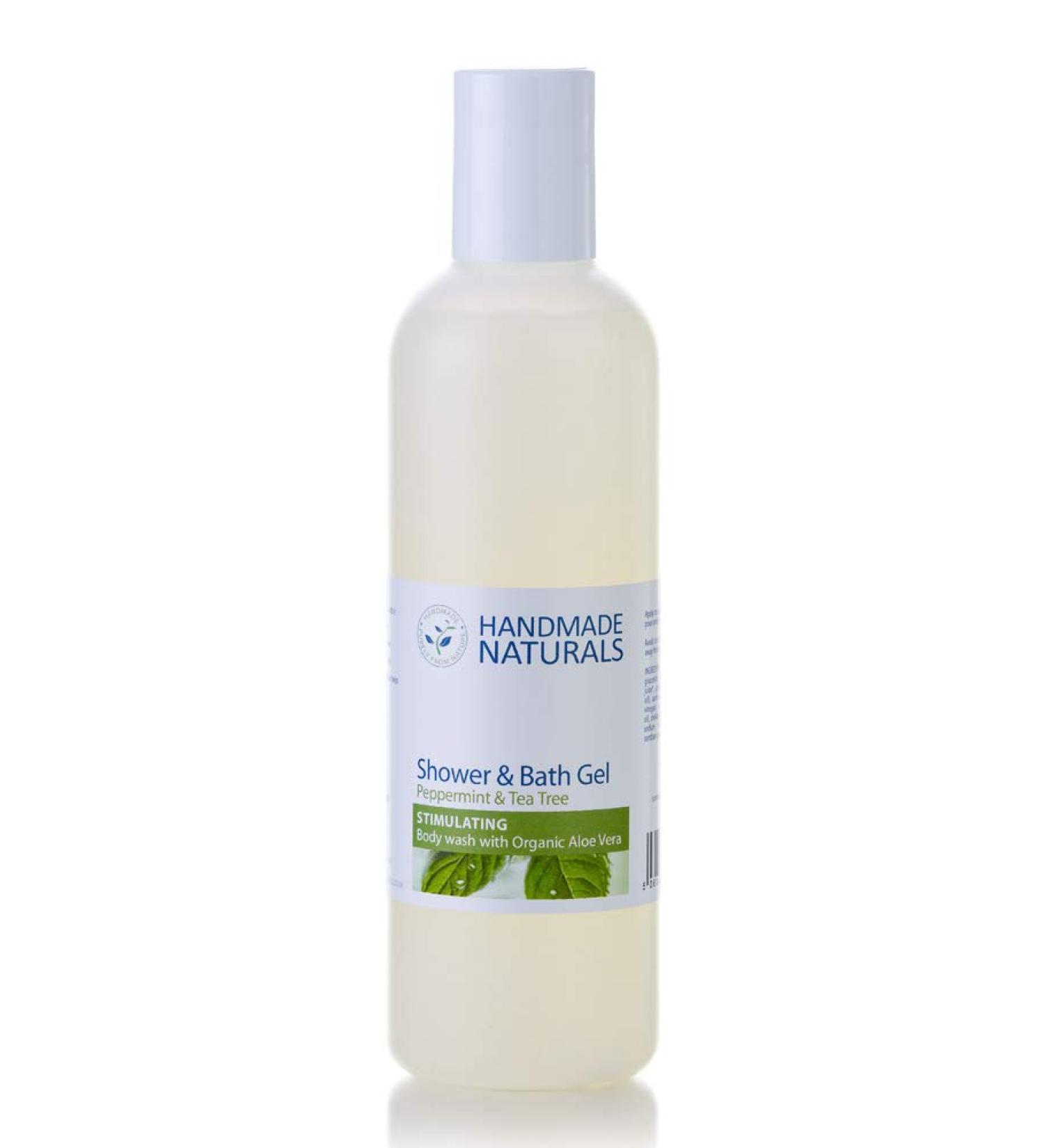 Handmade Naturals Shower and Bath Gel Peppermint and Tea Tree - Buy Online on GoSupps.com