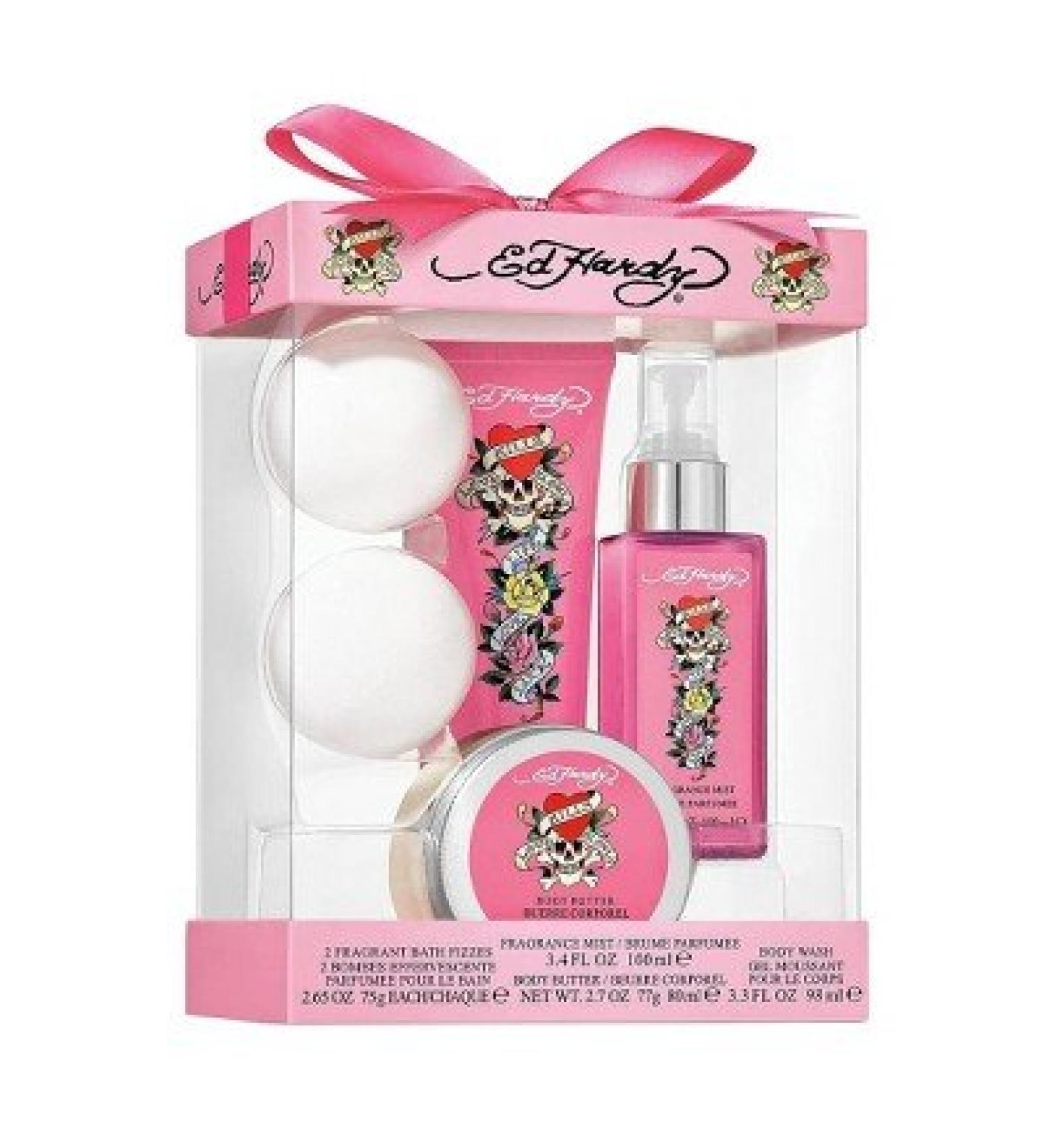 Ed Hardy by Ed Hardy Fragrance Bath Set Women's Perfume - 4pc