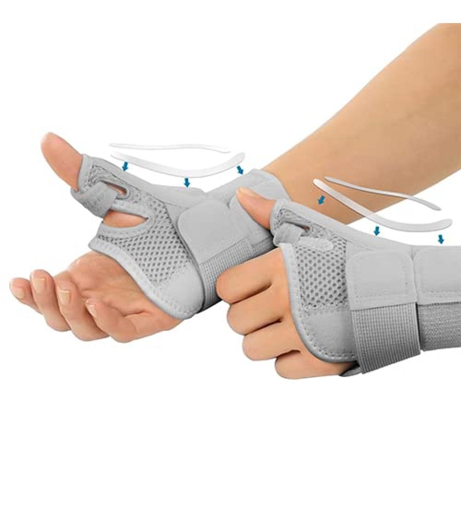 INSTINNCT Wrist Thumb Support Brace - Adjustable Splint for Tendonitis & Pain - Unisex Grey Pair - Buy Online on GoSupps.com