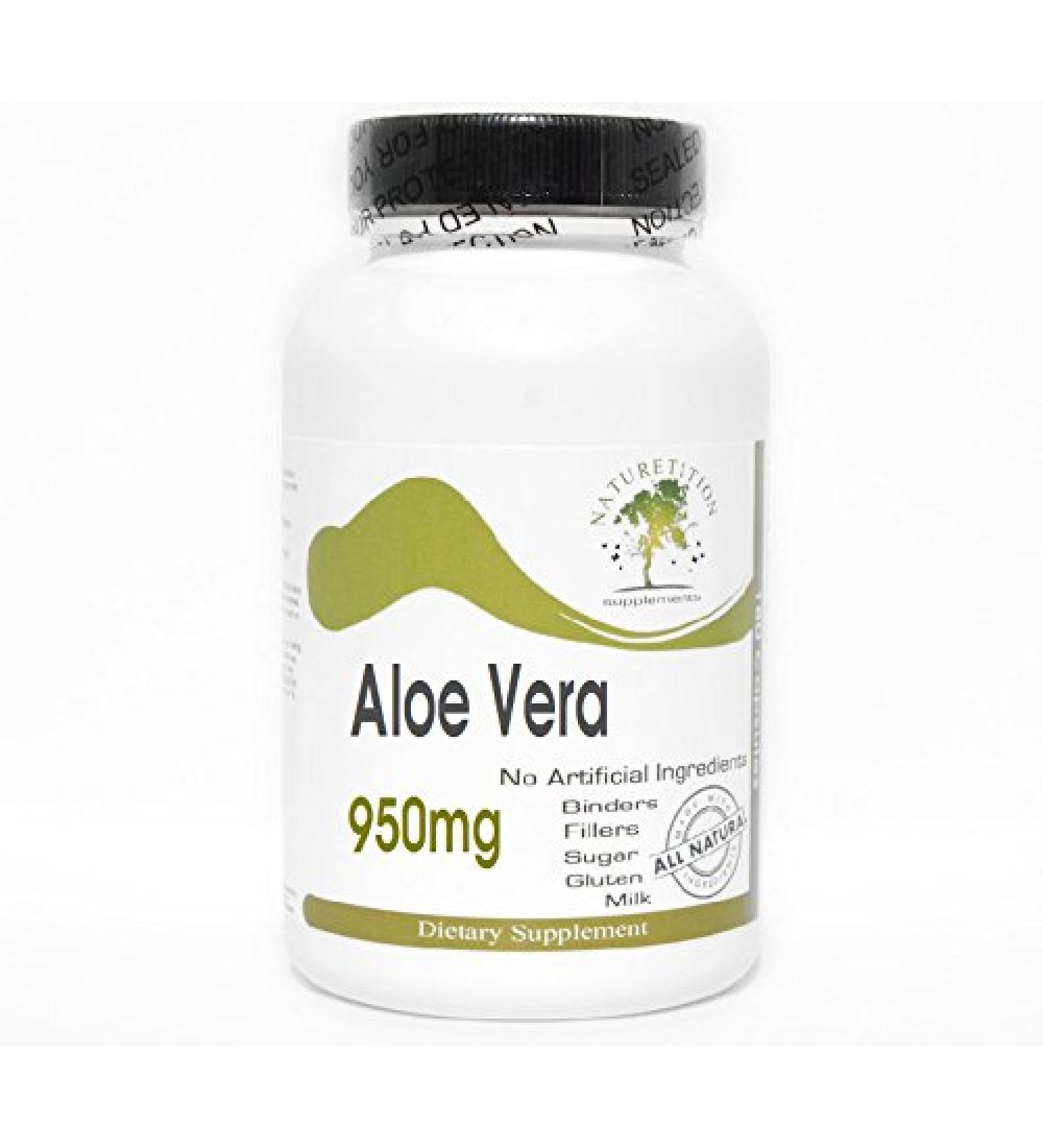Aloe Vera 950mg 100 Capsules - No Additives Naturetition Supplements