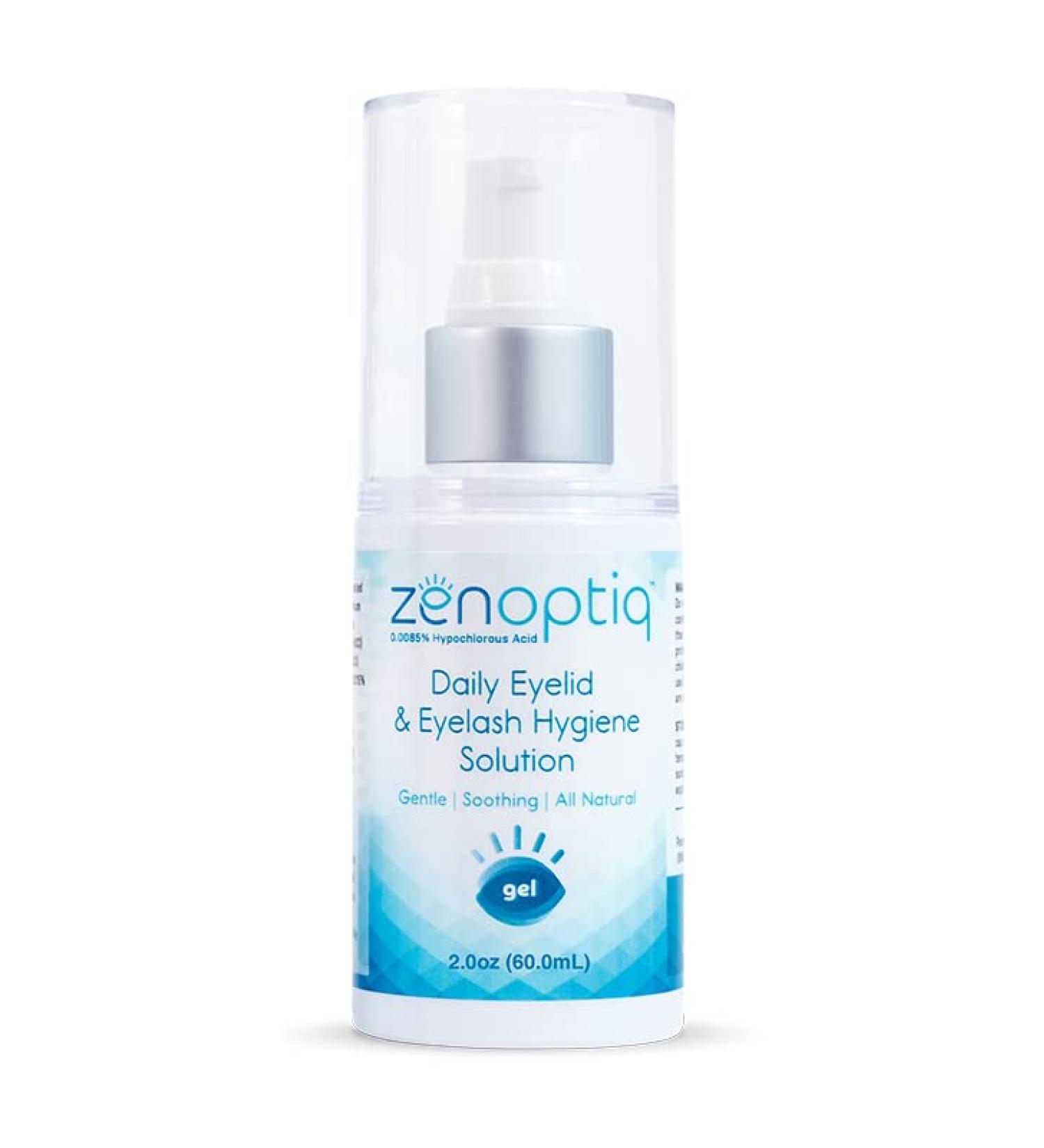 Zenoptiq Hypochlorous Acid Eyelid and Eyelash Cleansing Gel - 2 oz Gentle Hygiene Solution - Buy Online on GoSupps.com