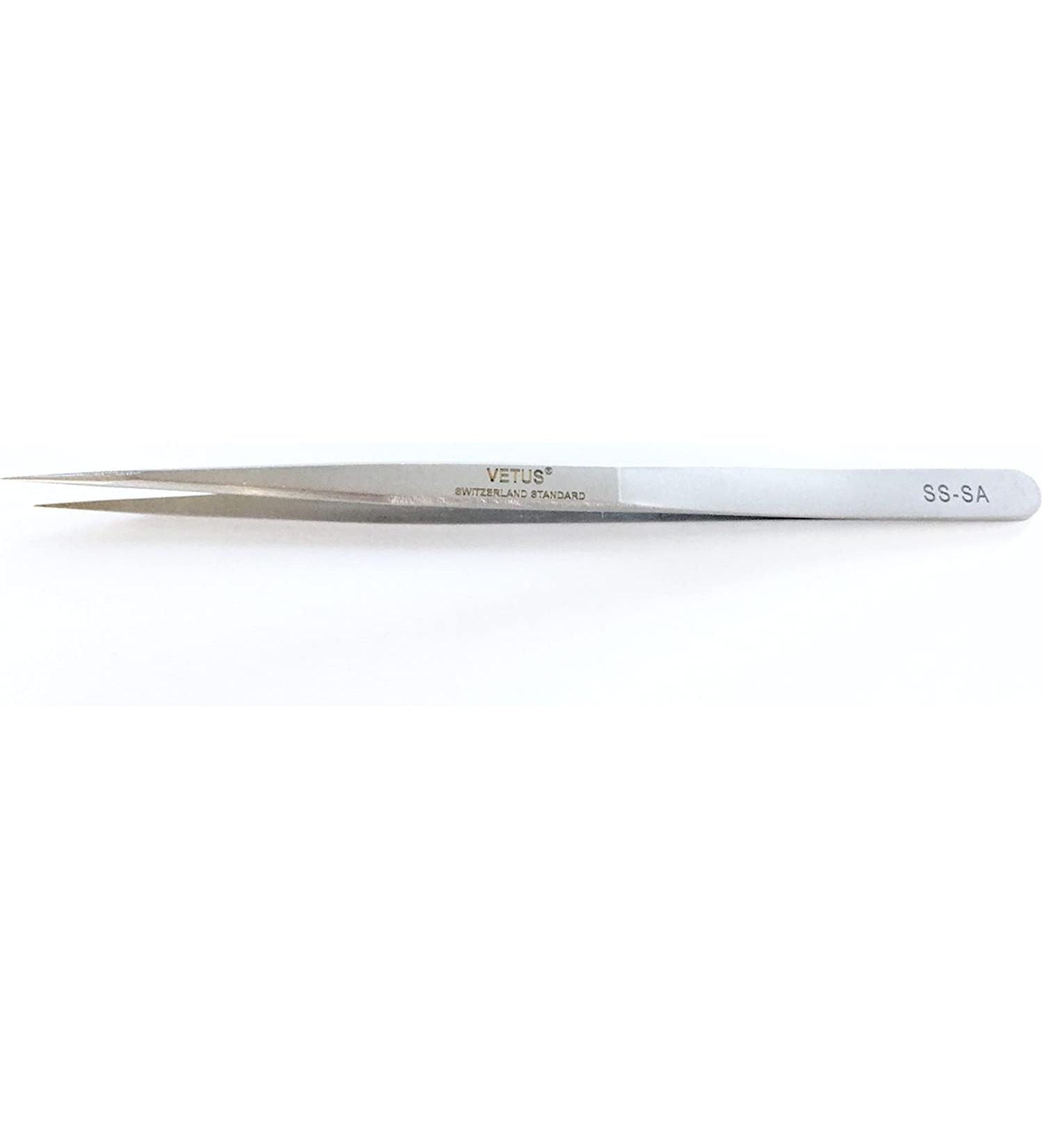 Alluring Eyelash Extension Tweezers - Straight Curved Semi Curved for Volume & Classic Eyelash Application(5A-SA 5B-SA 6A-SA 1-SA SS-SA 7-SA) (SS-SA)