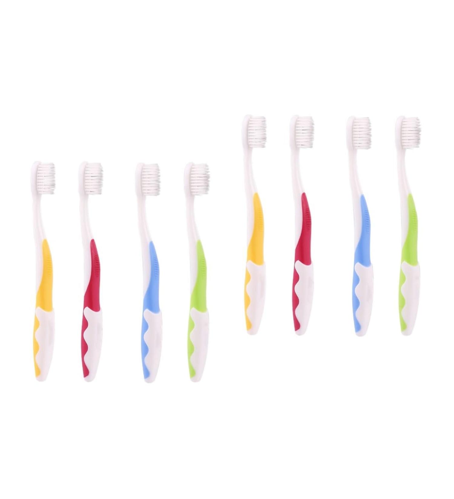 Minkissy 8-Piece Children's Bristle Toothbrush Set | Soft Manual Toothbrushes & Tongue Cleaners | Best Toddler Brushes for Oral Care | Ideal for Pregnant Women - Buy Online on GoSupps.com