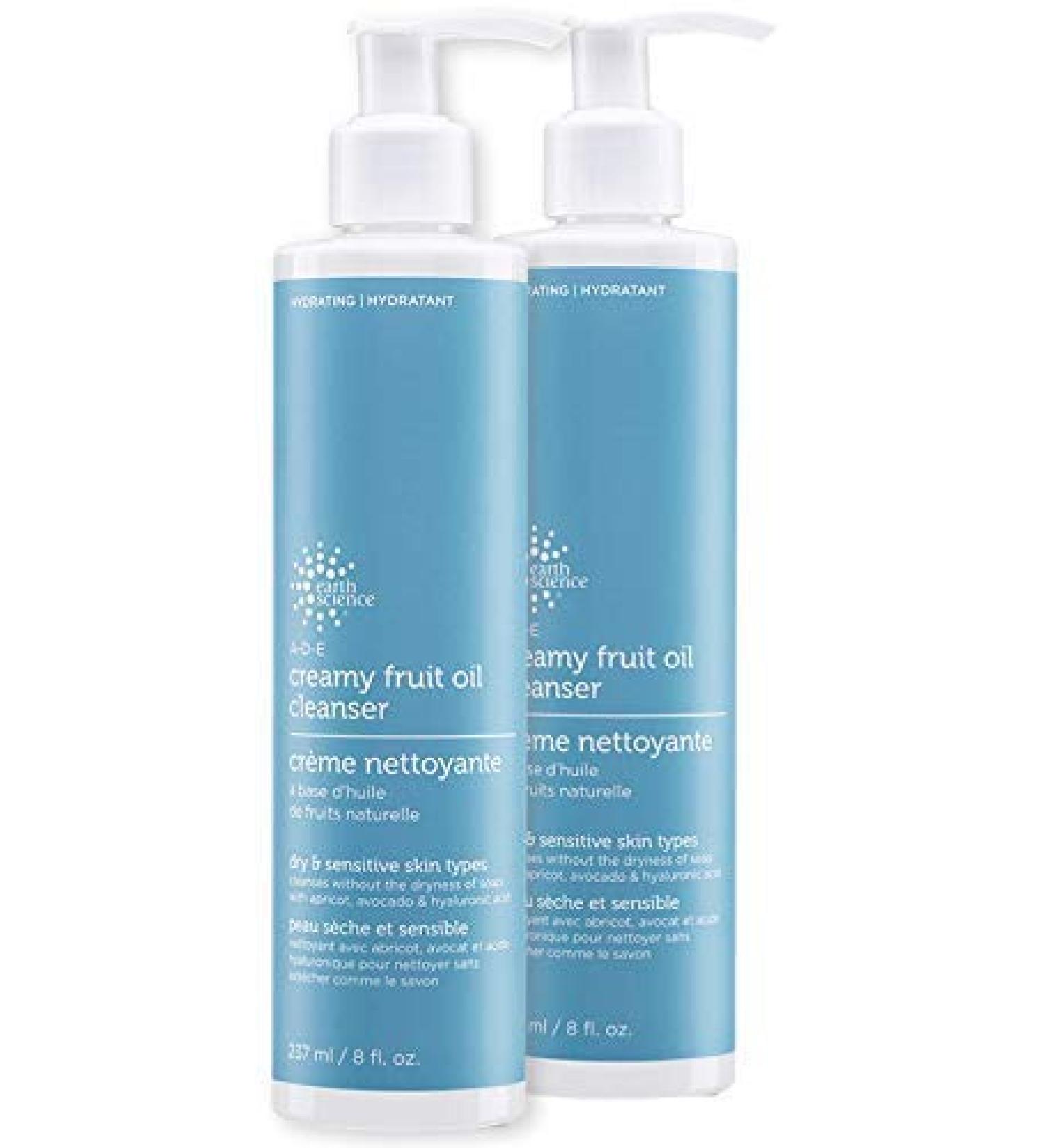 EARTH SCIENCE A-D-E Creamy Fruit Oil Face Cleanser for Dry, Normal, or Sensitive Skin - 2pk 8oz - Buy Online on GoSupps.com