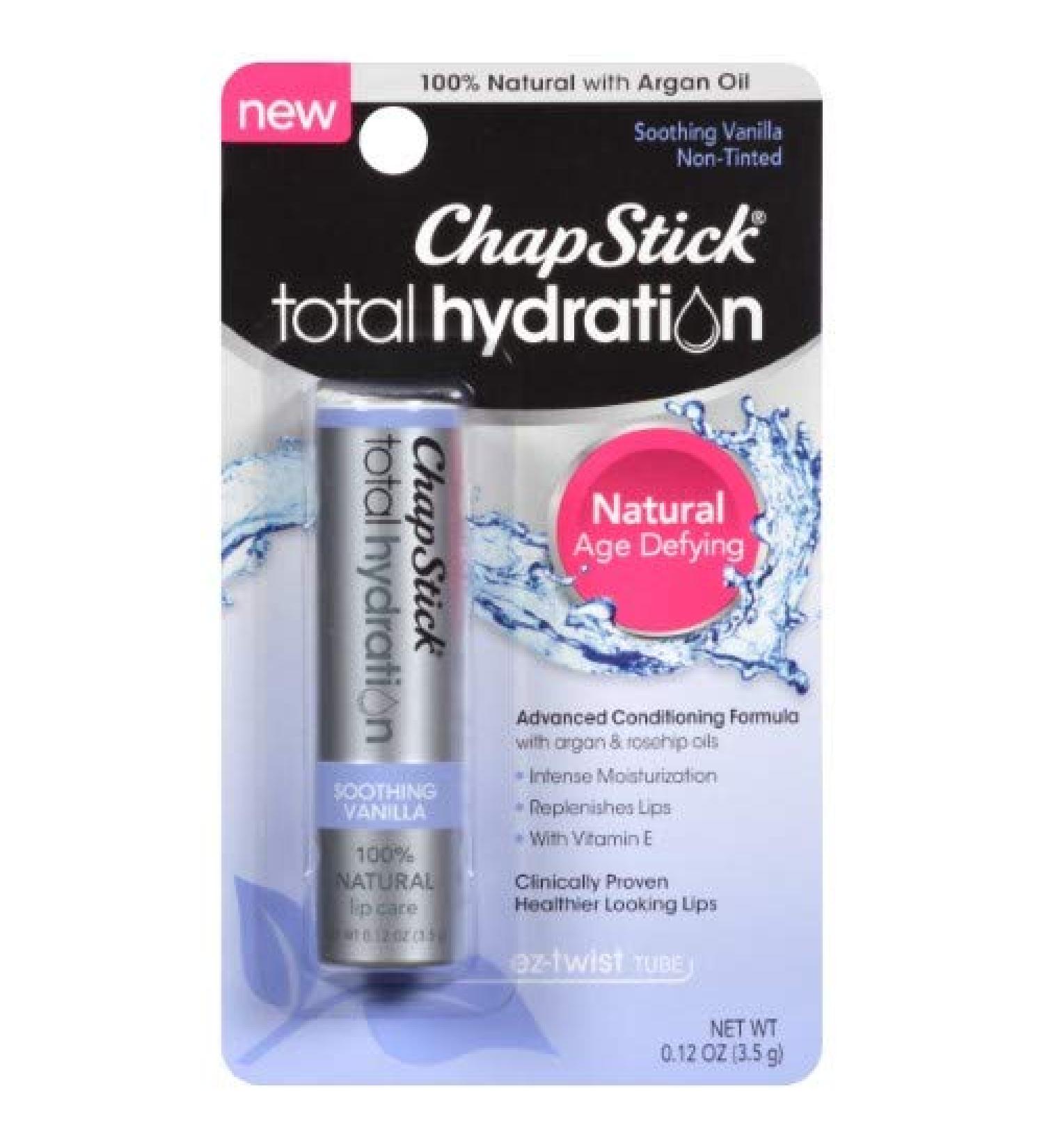 ChapStick Total Hydration Soothing Vanilla (Pack of 4) Vanilla 0.12 Ounce (Pack of 4)