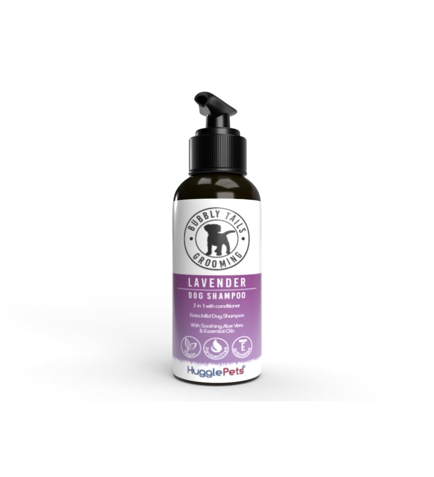 HugglePets Bubbly Tails Lavender 2 in 1 Shampoo Conditioner for Dogs 500ml | Fragrant Grooming Clean Fresh-Smelling Pups | No Paraben Preservatives and Vegan Friendly Lavender 2 in 1 Shampoo 500ml - Buy Online on GoSupps.com