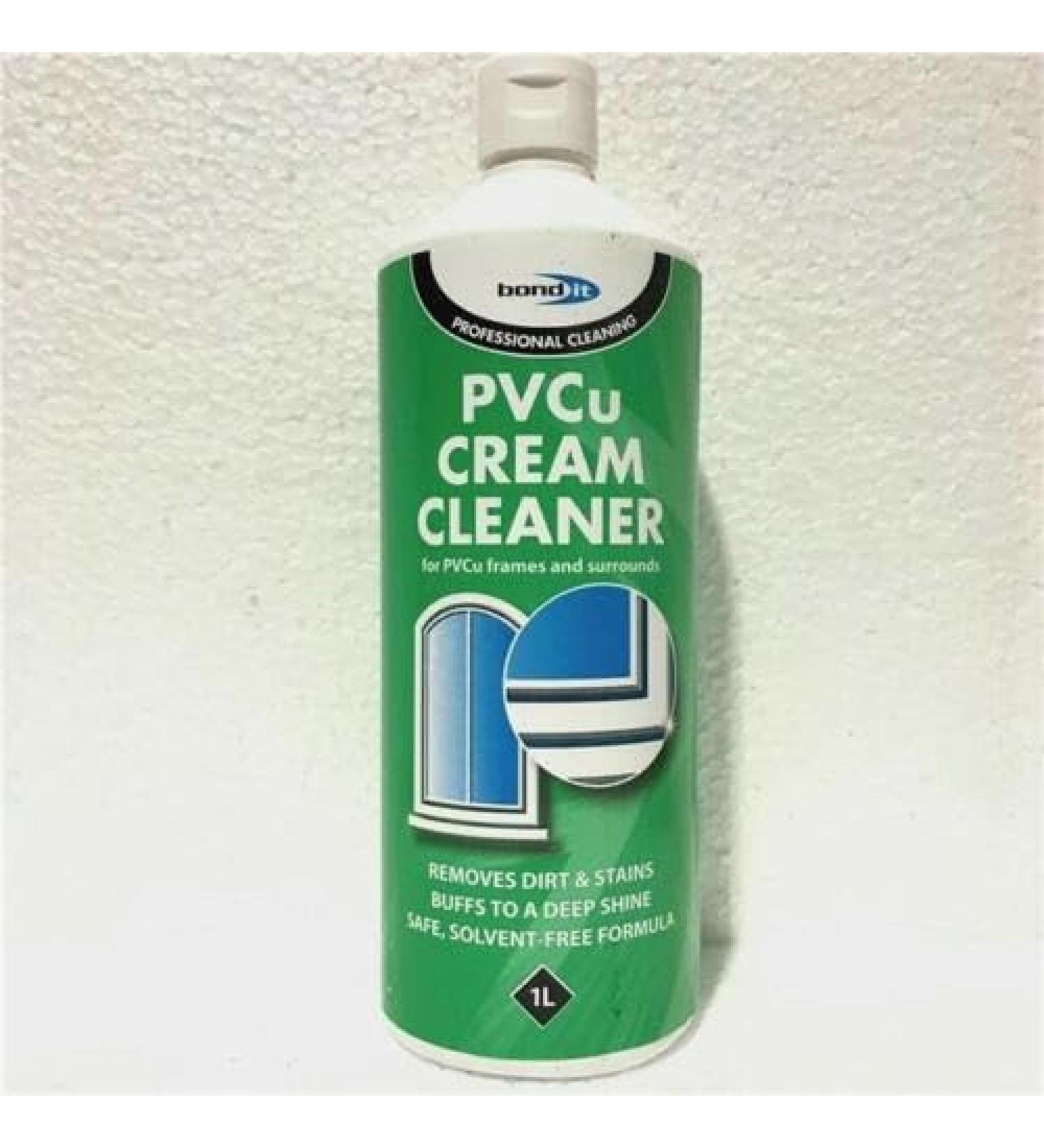 Bond It Solvent Free Cream Cleaner PVCU PVC UPVC Window Door Frame Restorer Conservatory Plastic Rid Dirt Grime White Fascias 1 Litre - Buy Online on GoSupps.com