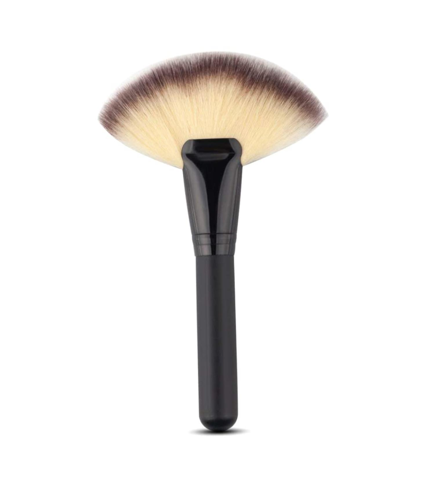 Premium Large Fan Powder Brush - Versatile Makeup Tool for Contour Blush & Eyeshadow | International Shipping Available - Buy Online on GoSupps.com