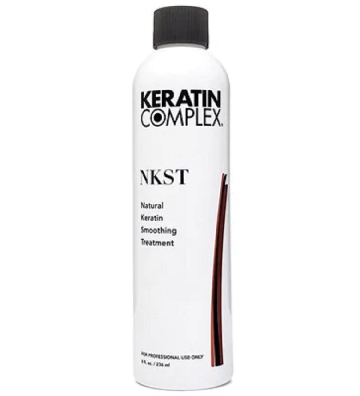 Keratin Complex The Original NKST Natural Keratin Smoothing Treatment TRY ME KIT (w/Sleek Steel Pin Rat Tail Comb) (4 ounce bottle)