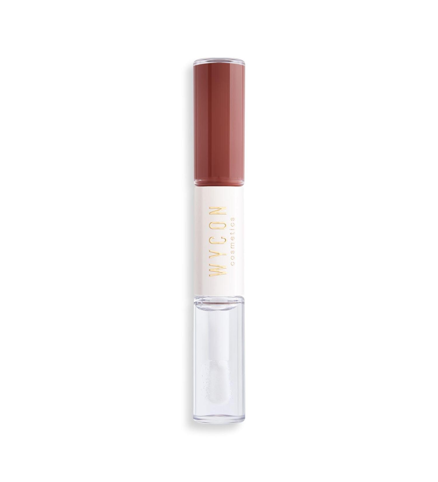 WYCON Cosmetics DOUBLE GIFT LIQUID LIPSTICK & LIP GLOSS 2 in 1 Liquid Lipstick & Lip Gloss for Full & Luminous Lips - 05 REDWOOD - Buy Online on GoSupps.com