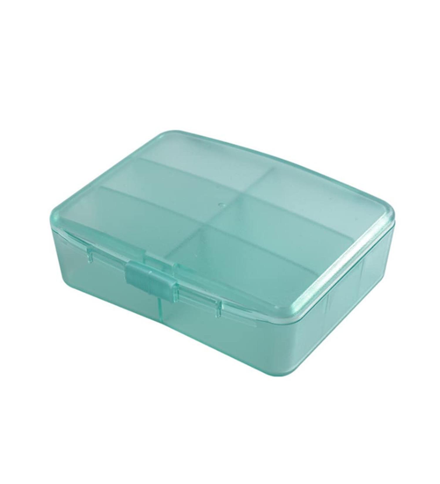 AKOAK Mini Pill Organizer - 6 Compartment Plastic Box for Beads Jewelry Vitamins & Supplements | International Shipping Available - Buy Online on GoSupps.com