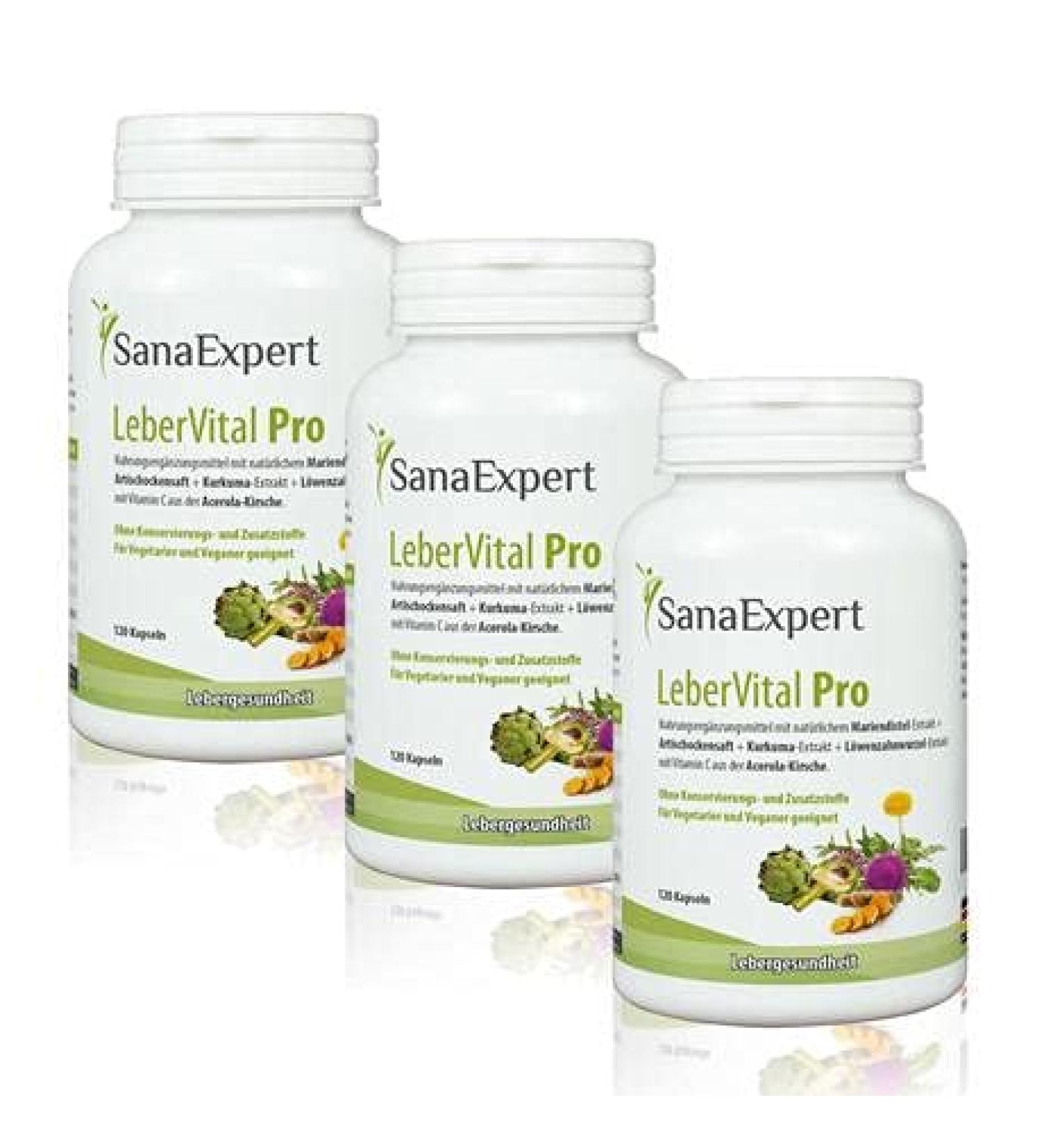 SanaExpert LeberVital Pro - Herbal Dietary Supplement with Milk Thistle Turmeric & Artichoke for Liver Health | International Shipping Available - Buy Online on GoSupps.com