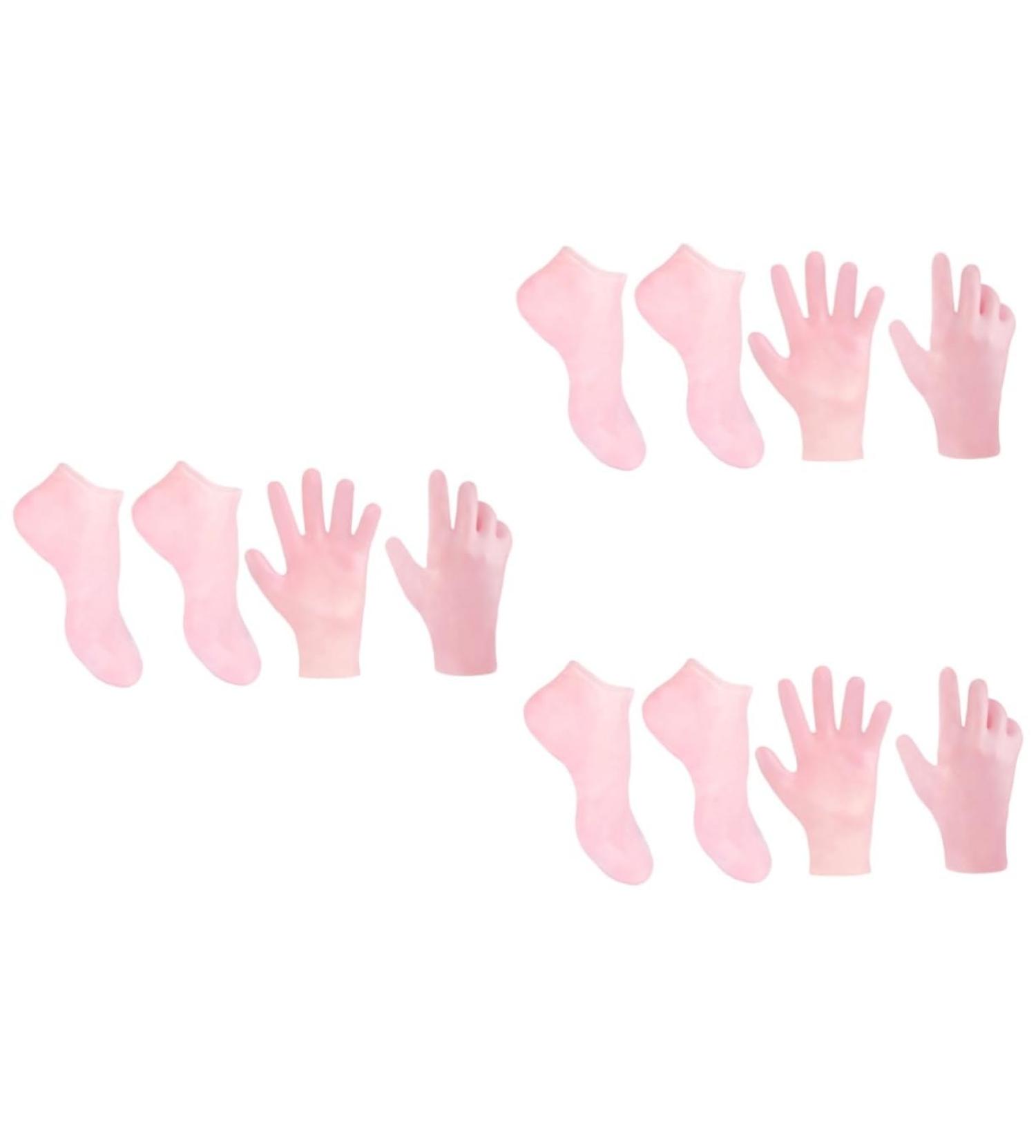 Amosfun 3 Sets Hydrating Sock Gloves moisturizing Gloves spa Gloves Silicone Gel Cracked Hands Repair Gloves Anti- Cracks Foot Care Socks Cracked Heel Treatment Sock Foot Socks sebs Soft - Buy Online on GoSupps.com