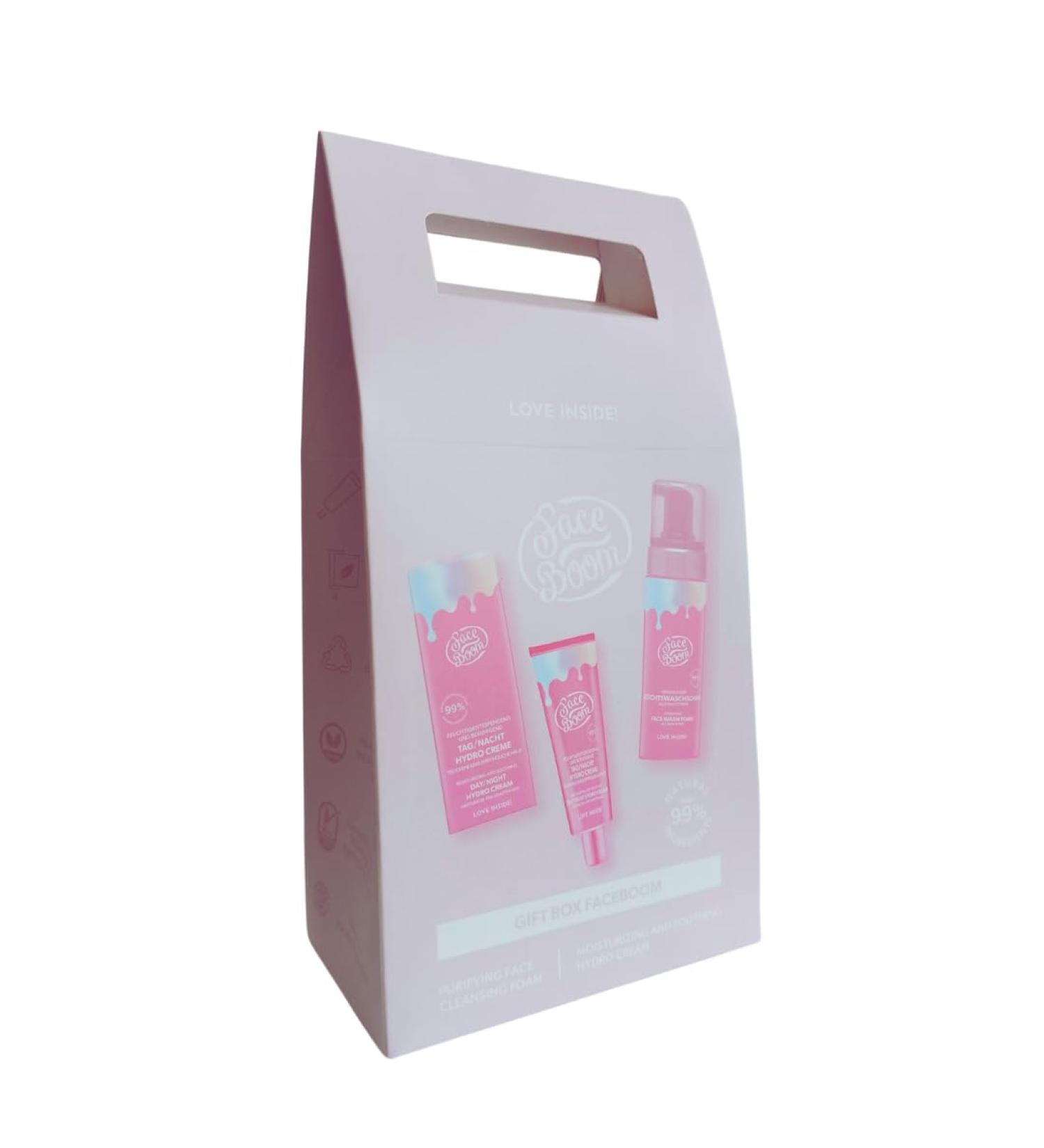 Bielenda BODY BOOM Facial Care Gift Set including 50ml Moisturizing Cream and 150ml Facial Cleansing Foam with a natural vegan formula - Buy Online on GoSupps.com