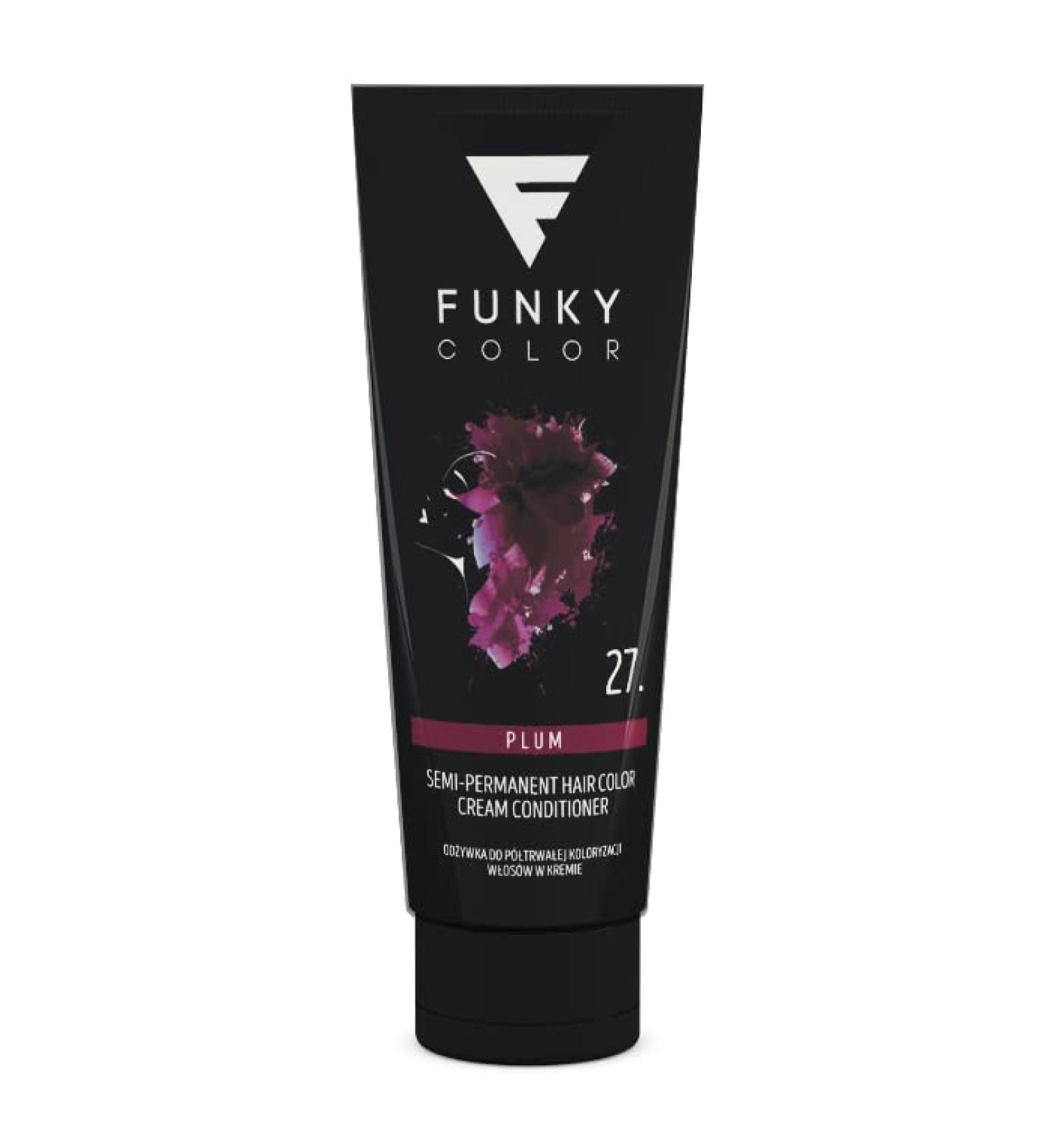 Funky Color Plum 27 - Semi-Permanent Hair Color | 28 Vibrant Shades for Stunning Hair Transformation - Buy Online on GoSupps.com