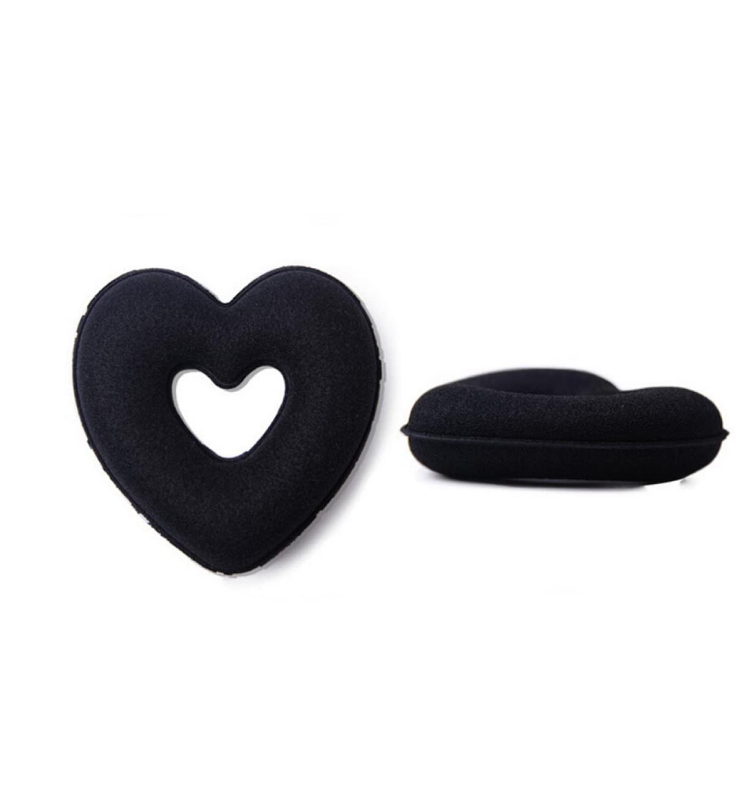 KALLORY Black Hair Rings - Short Heart Shaper Sock for Bun, Women's Hair Ring Maker - Doughnut Shape, Thin Medium Black - Buy Online on GoSupps.com