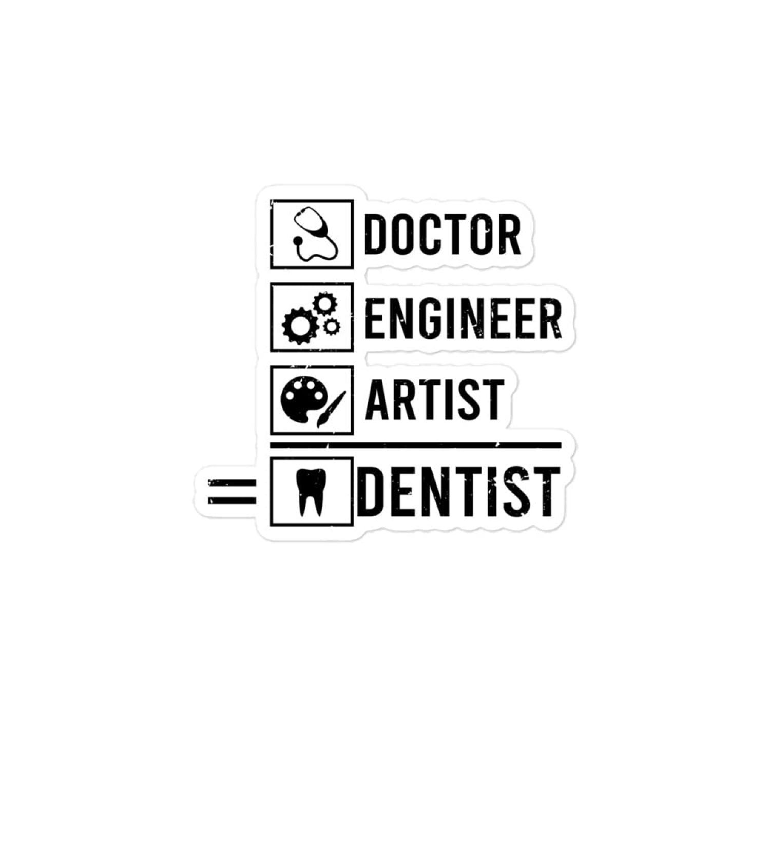 Teegarb Sticker Vinyl Humorous Orthodontics Orthodontist Dental Expert Expert Enthusiast Bubble-Free Stickers 4 4