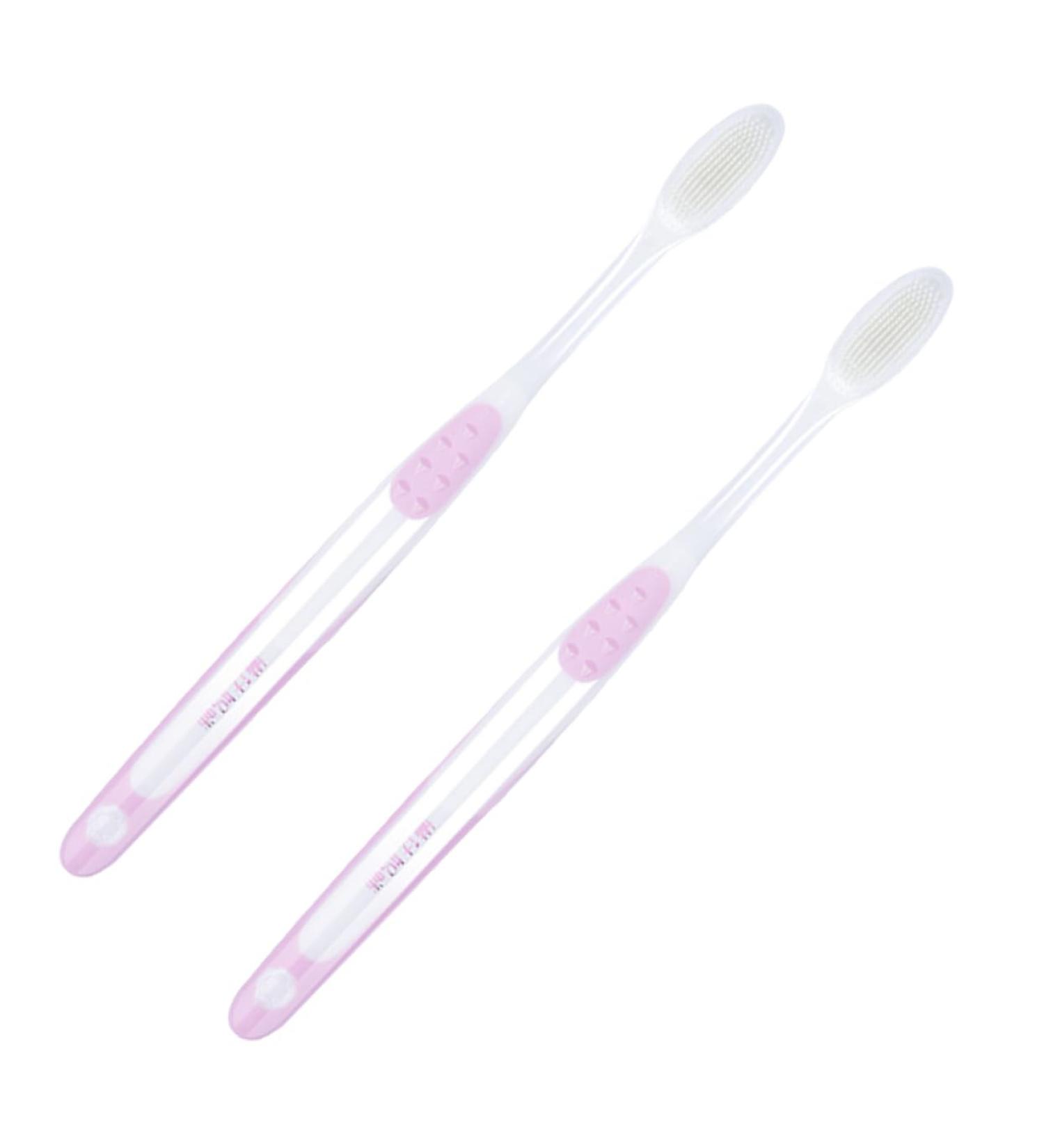 2 Pack Extra Soft Kid Toothbrushes - Gentle Care for Sensitive Gums & Pregnant Women - Pink Confinement Toothbrushes - Buy Online on GoSupps.com