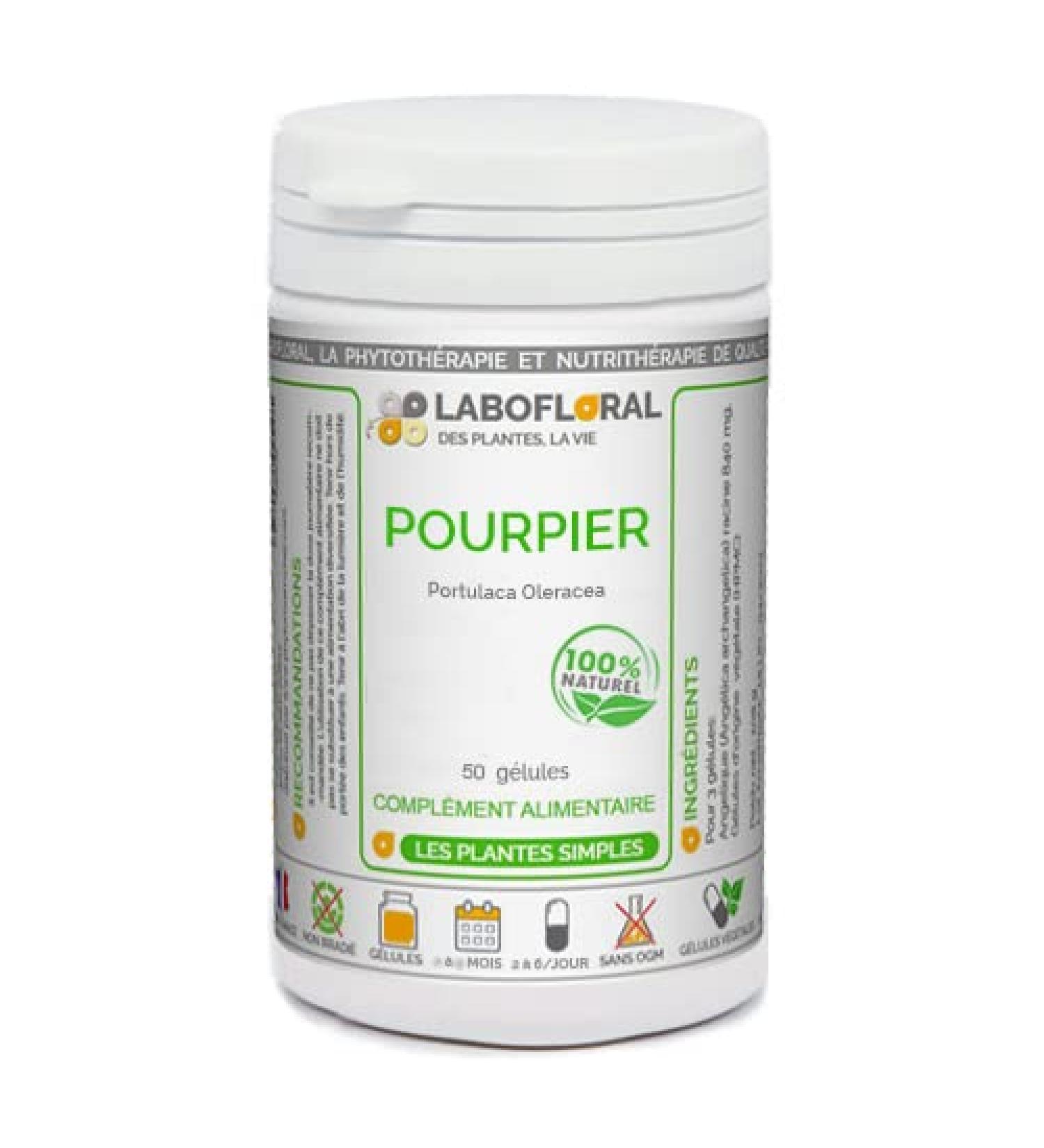 Purslane Labofloral 50 Capsules 250 mg - Food Supplement - Fatty Acids Omega 3 and 6 - Made in France - Buy Online on GoSupps.com