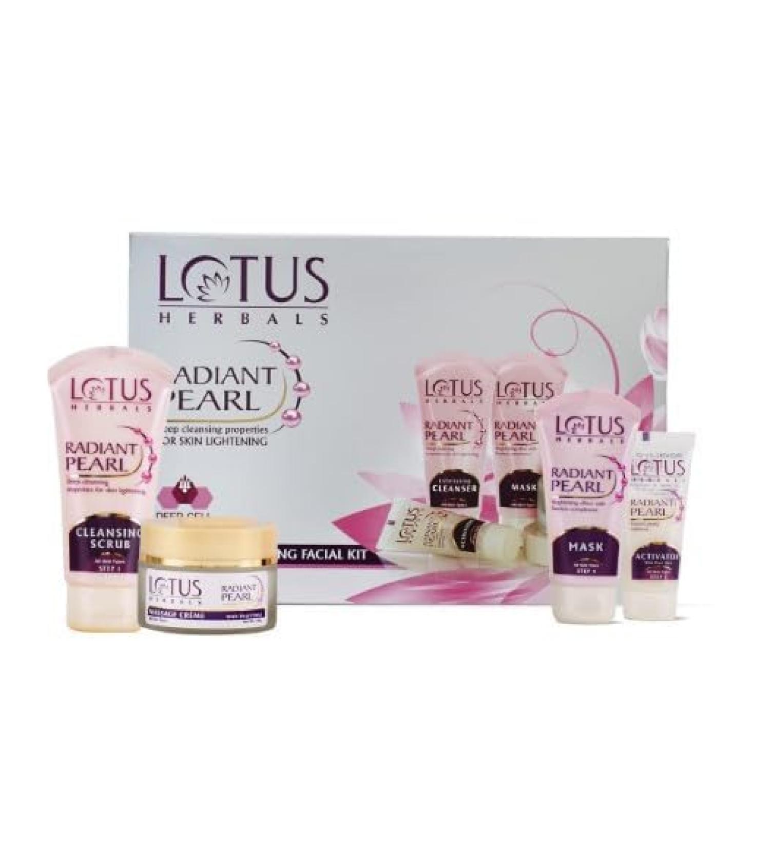 Radiant Pearl Cellular 5-in-1 Facial Kit with Pearl Extracts Green Tea for Deep Cleaning 170g - Buy Online on GoSupps.com