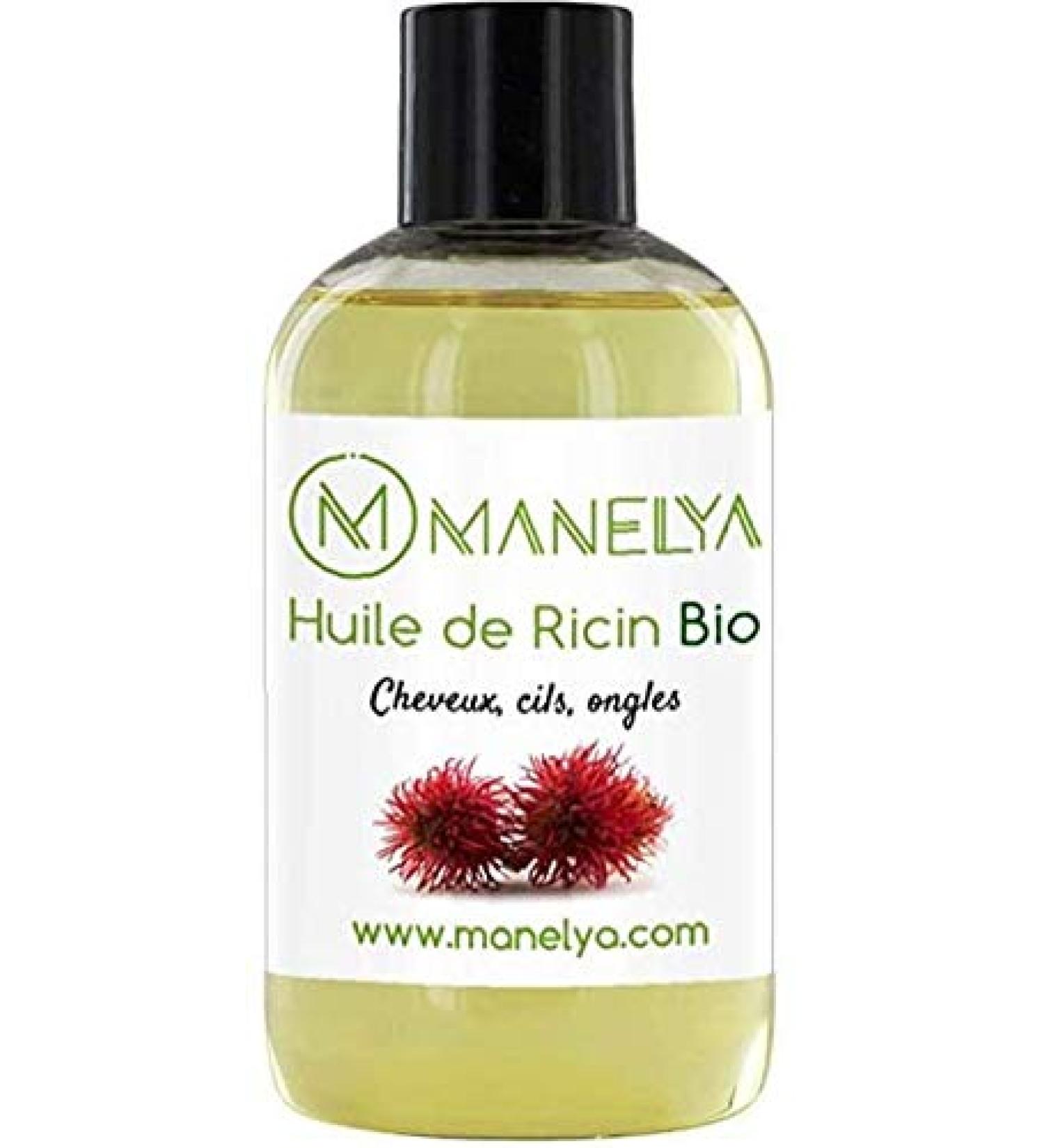 Manelya Organic Extra Virgin Castor Oil 500ml Certified for Hair Eyelashes Nails & Beard Care International Shipping - Buy Online on GoSupps.com