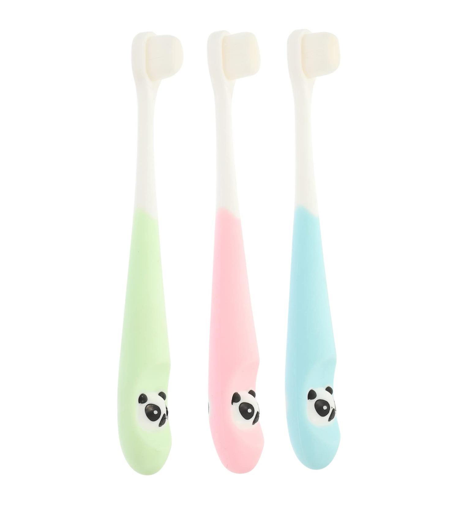 Foytoki 3-Piece Children's Travel Toothbrush Set | Ergonomic Manual Toothbrush for Toddlers Ages 3-12 | Essential Children's Accessories - Buy Online on GoSupps.com