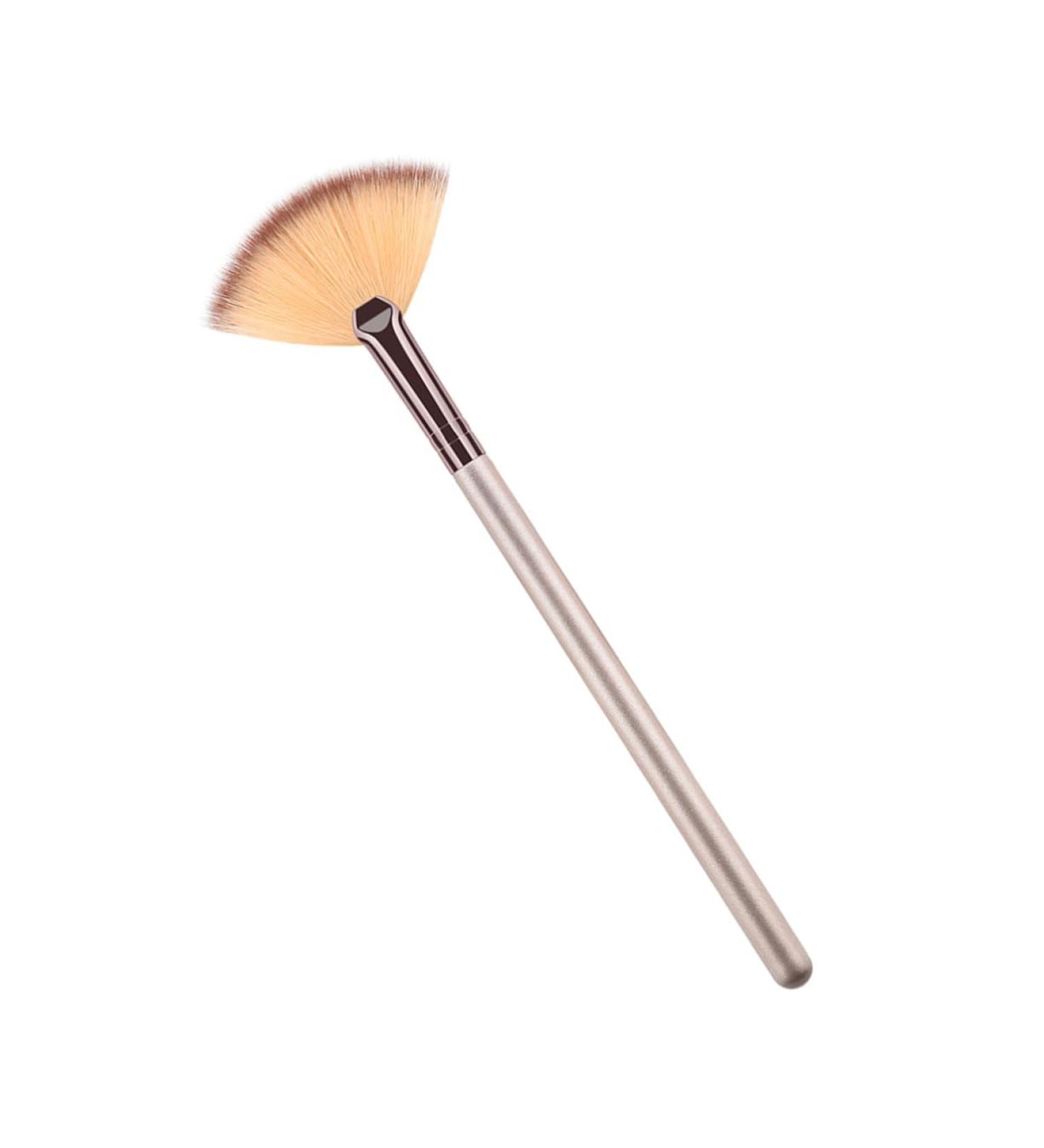 Blush make-up brush handle make-up brush make-up women's suits face fans make-up fan lady wooden fan sector Size 1 As Shown - Buy Online on GoSupps.com