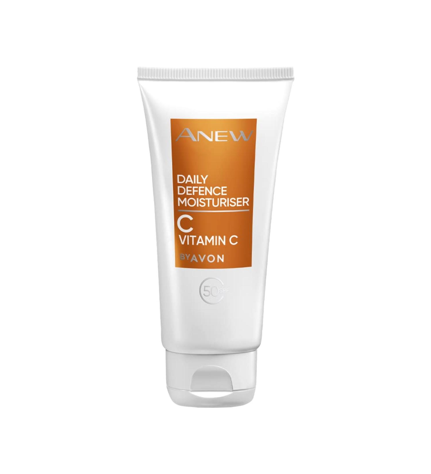 Avon Anew Daily Defence Vitamin C 50ml SPF 50 Revitalises The Look Of Dull Skin With 24-hour Moisture Non-Greasy and Oil-Free Cruelty Free - Buy Online on GoSupps.com